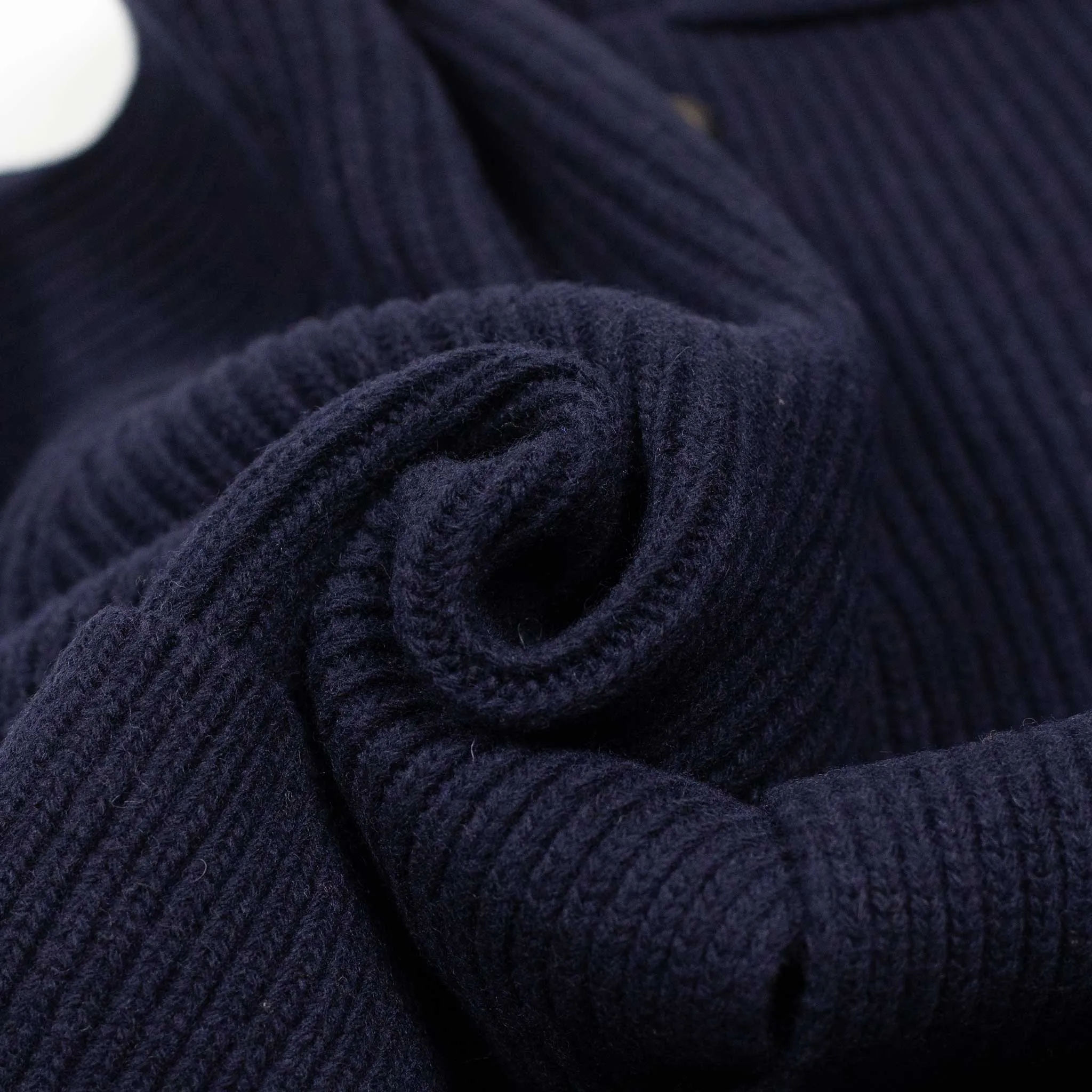 Aamone knit cardigan jacket in navy wool