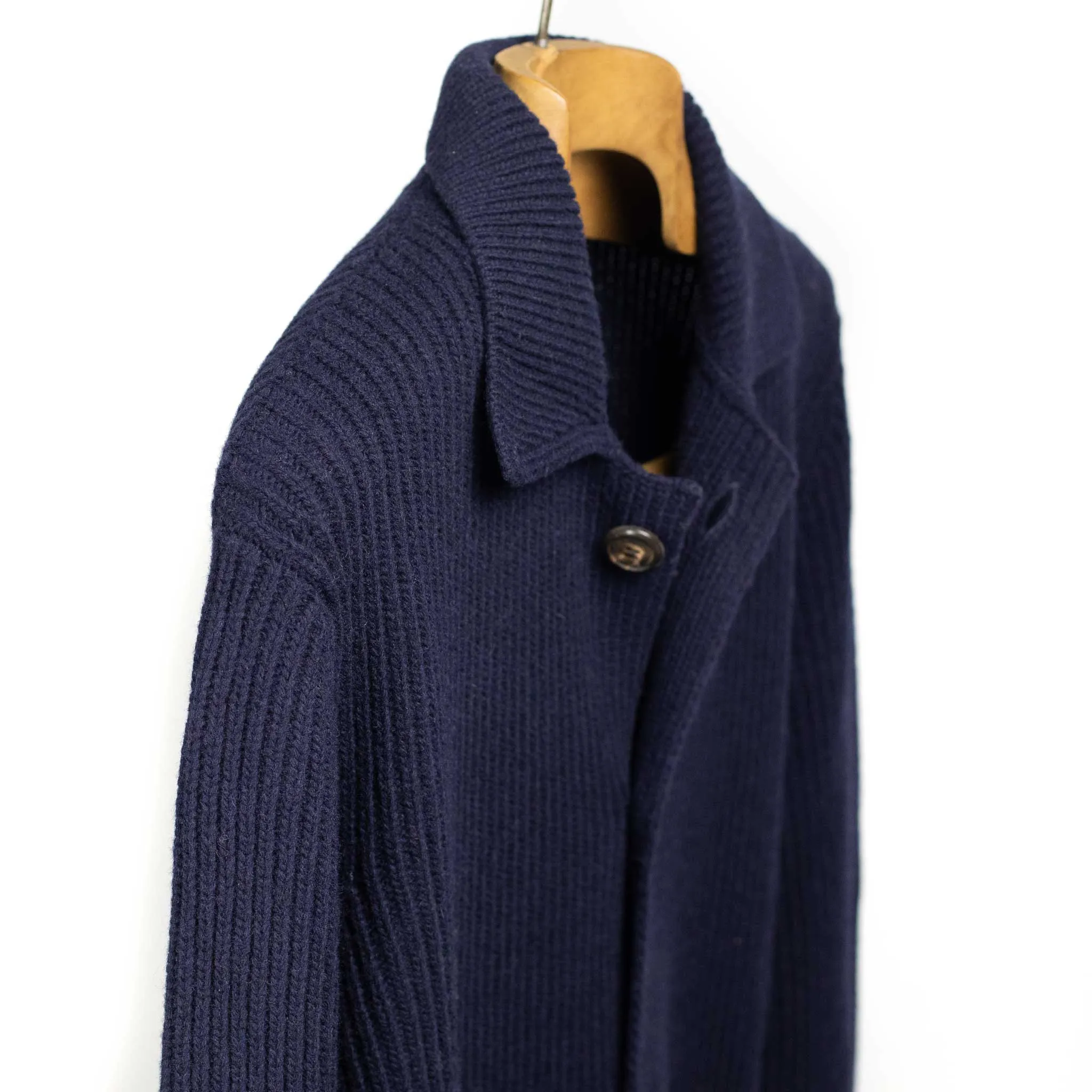 Aamone knit cardigan jacket in navy wool