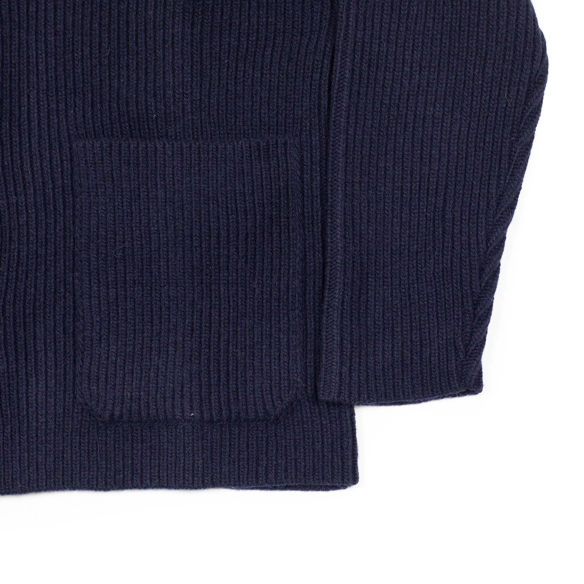 Aamone knit cardigan jacket in navy wool