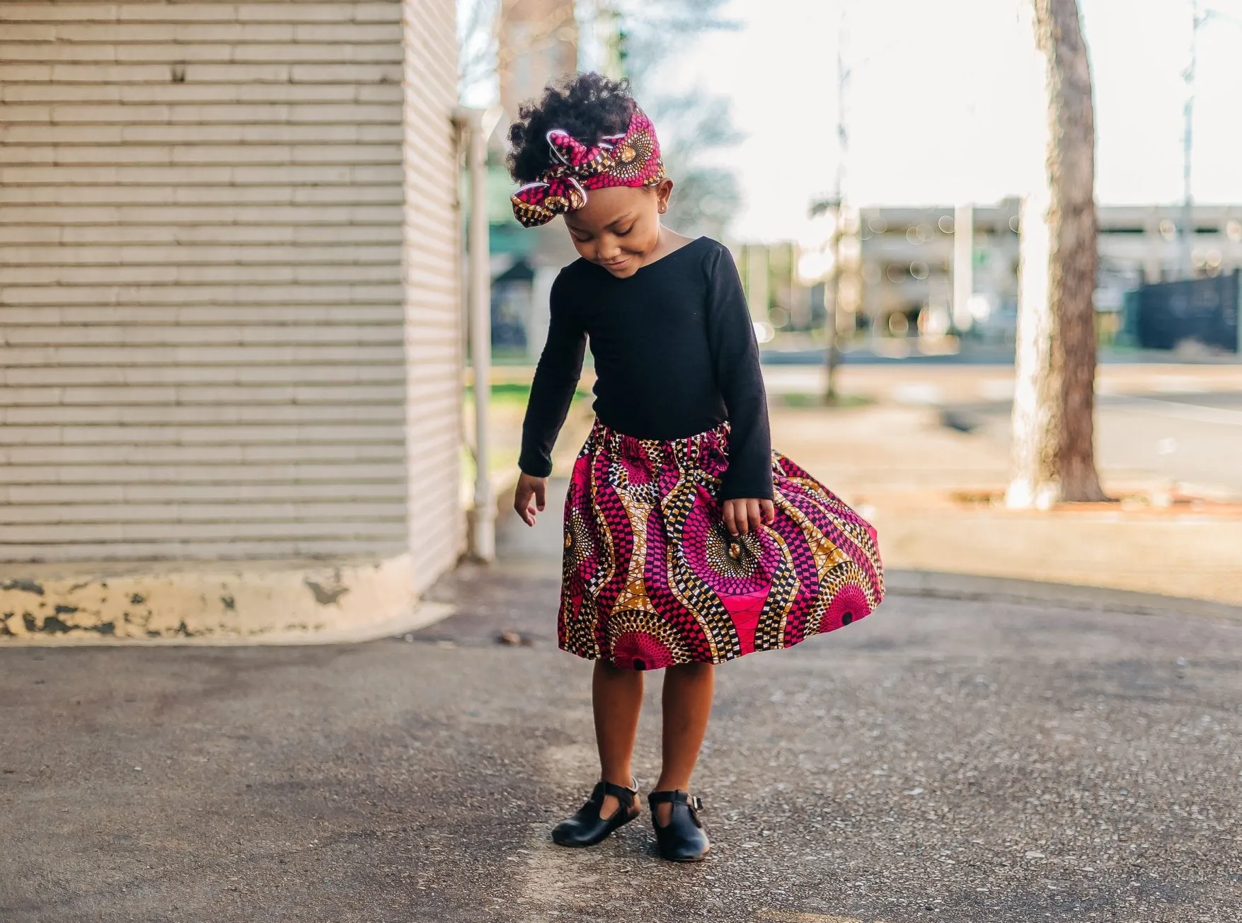 African Purple Skirt and Head Wrap