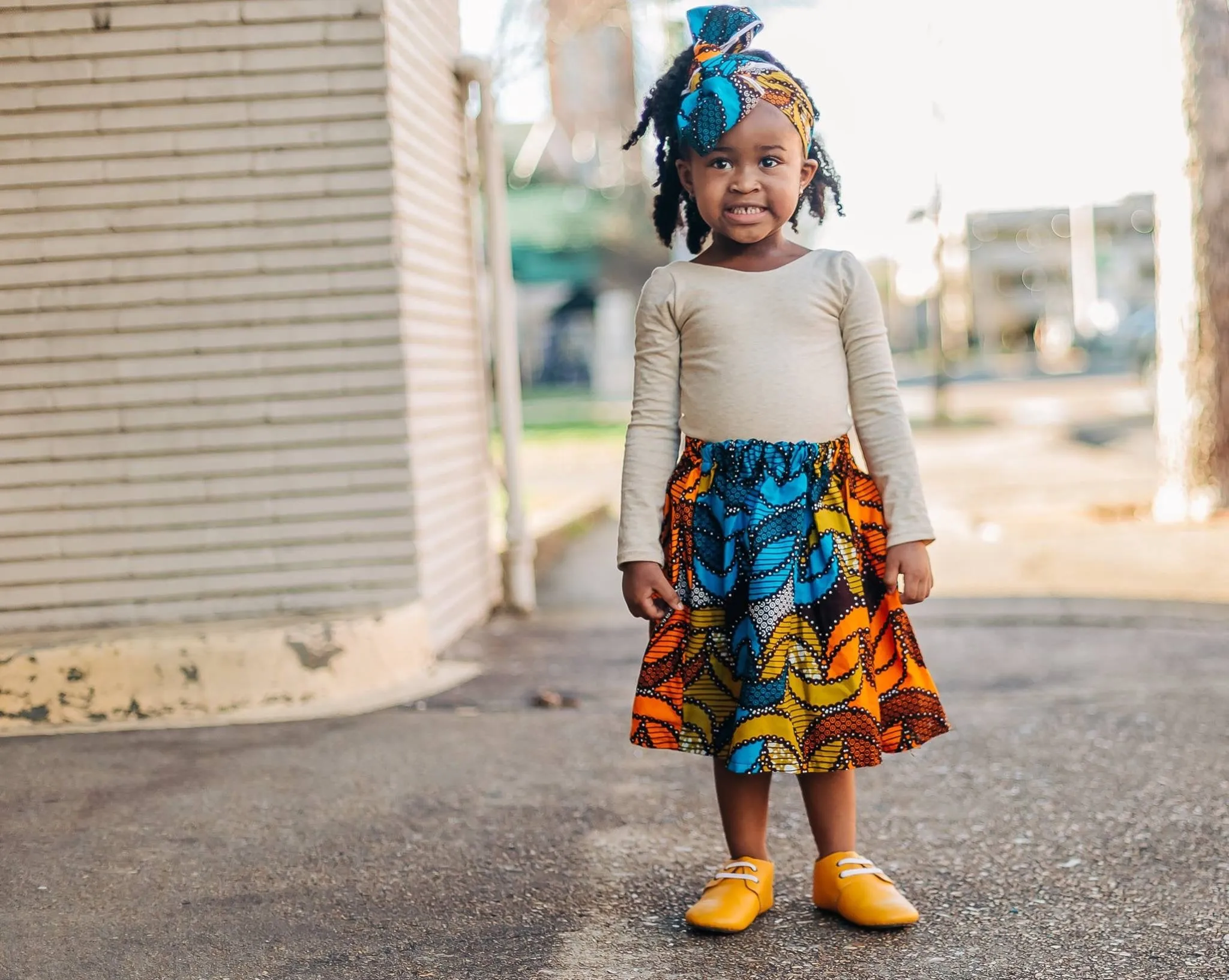 African Purple Skirt and Head Wrap