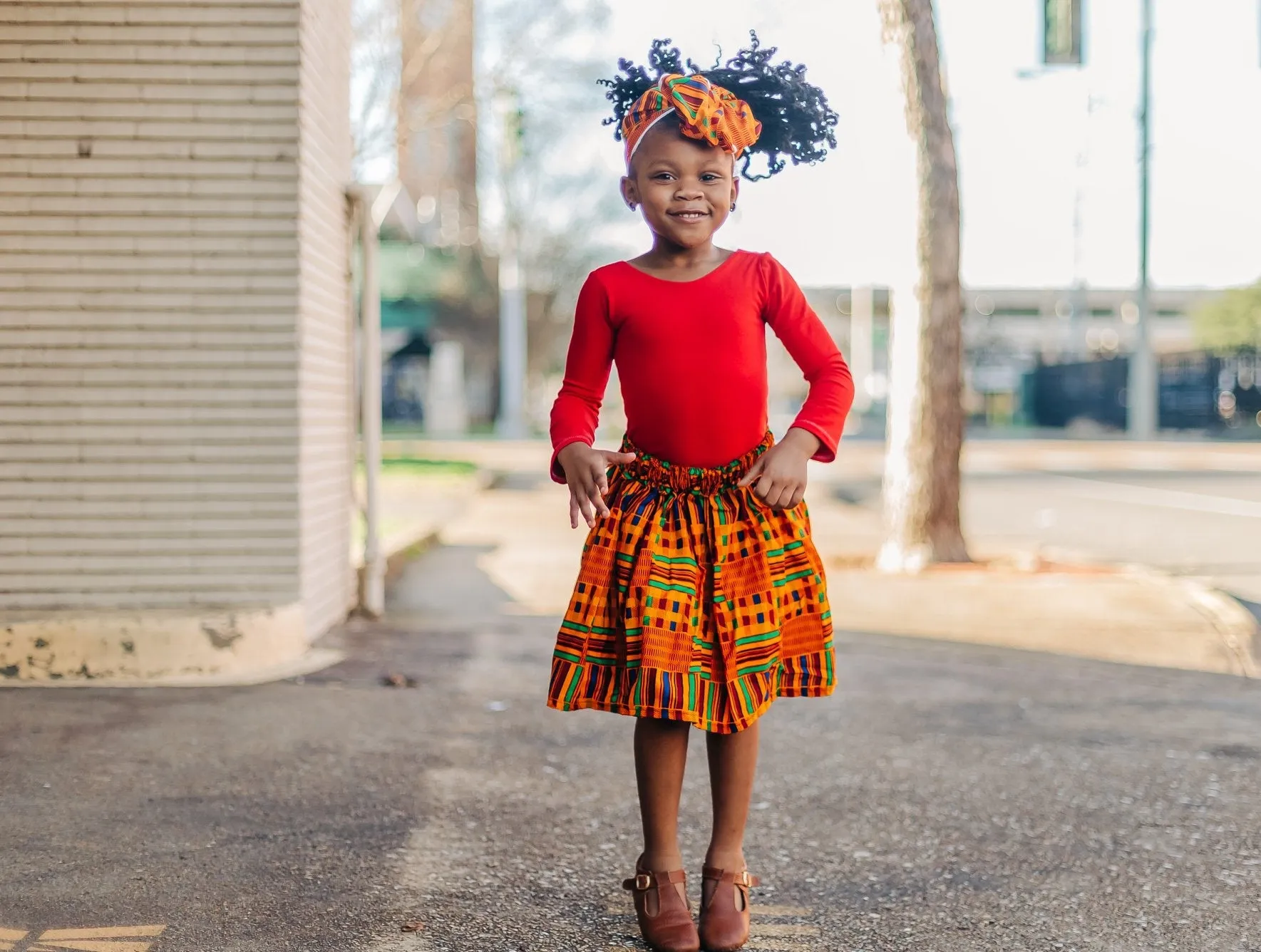 African Purple Skirt and Head Wrap