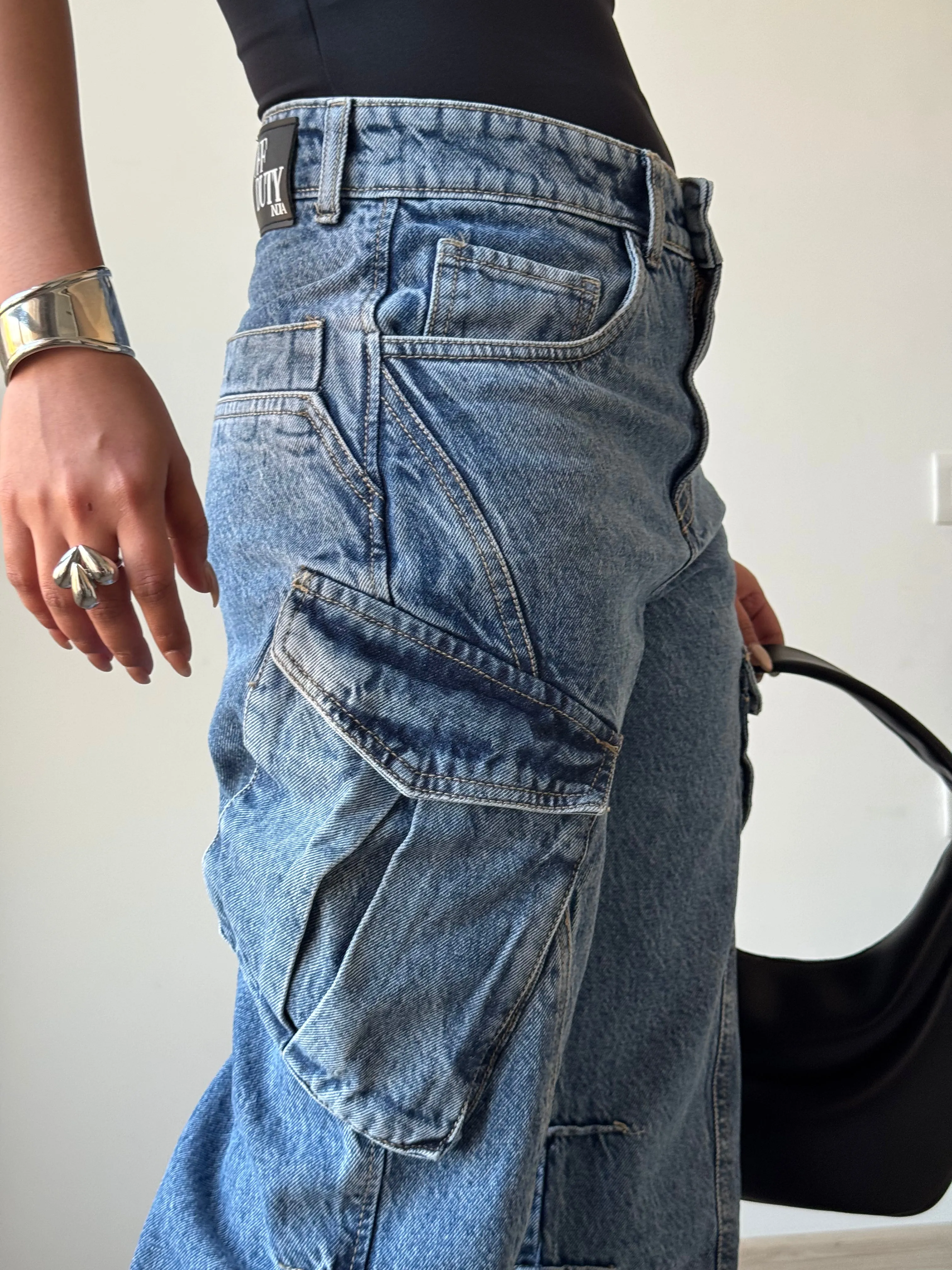 All Out Flare Cargo Unisex Jeans