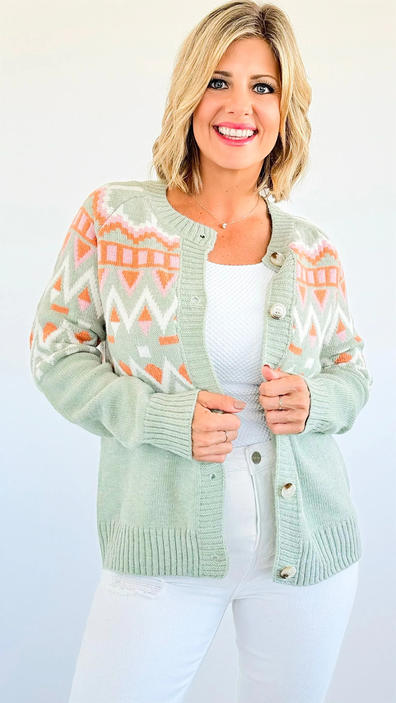 Alpine Glow Buttoned Cardigan