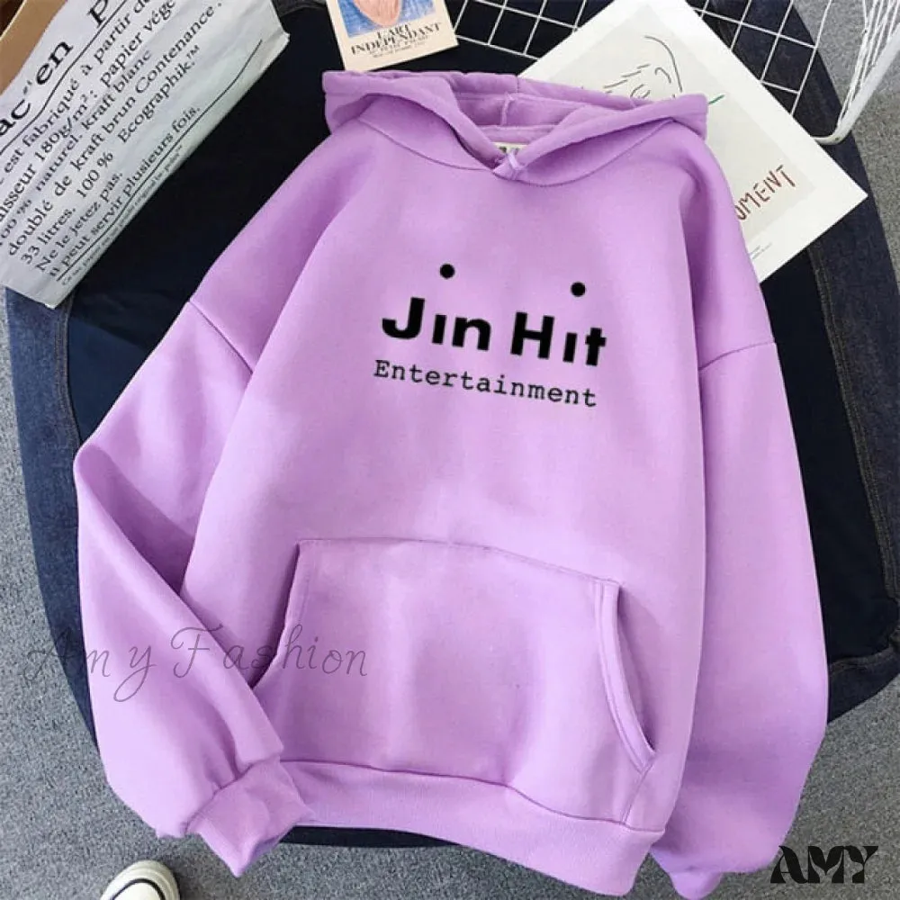 Amy Fashion - Kawaii Letter Long Sleeve Pullover Oversized Hoodie