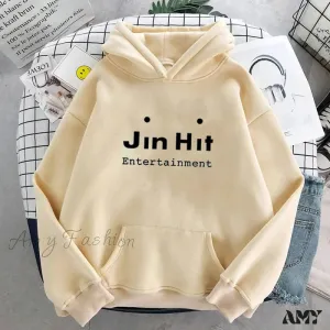 Amy Fashion - Kawaii Letter Long Sleeve Pullover Oversized Hoodie