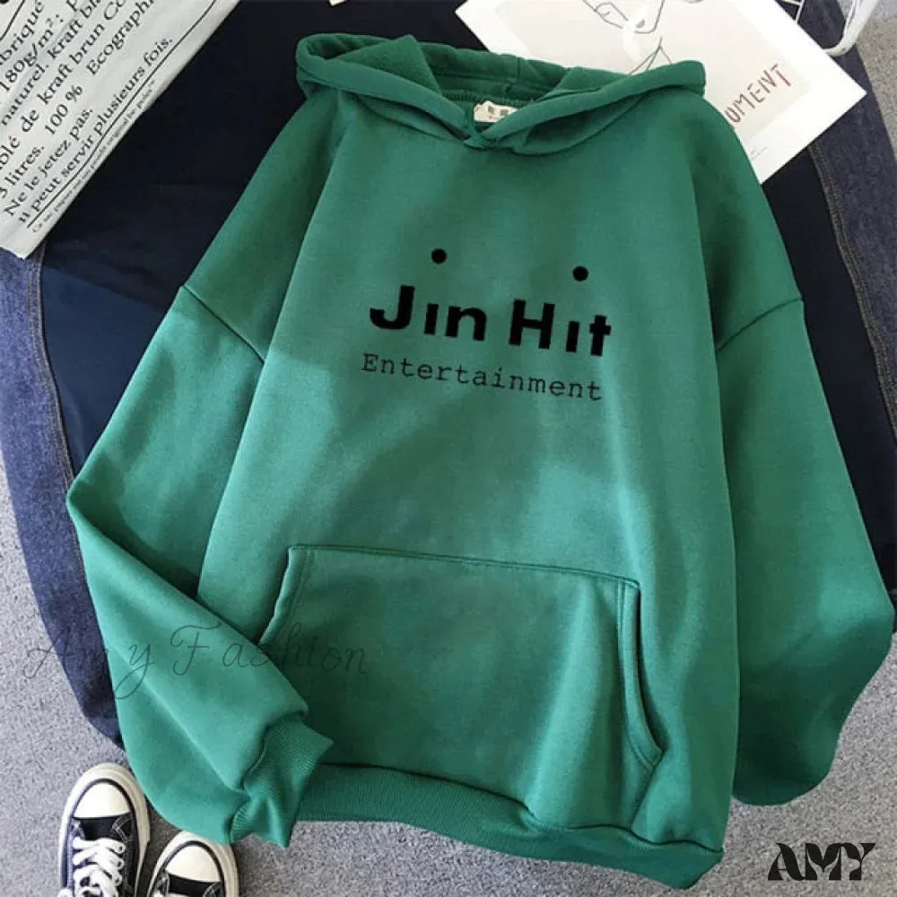 Amy Fashion - Kawaii Letter Long Sleeve Pullover Oversized Hoodie