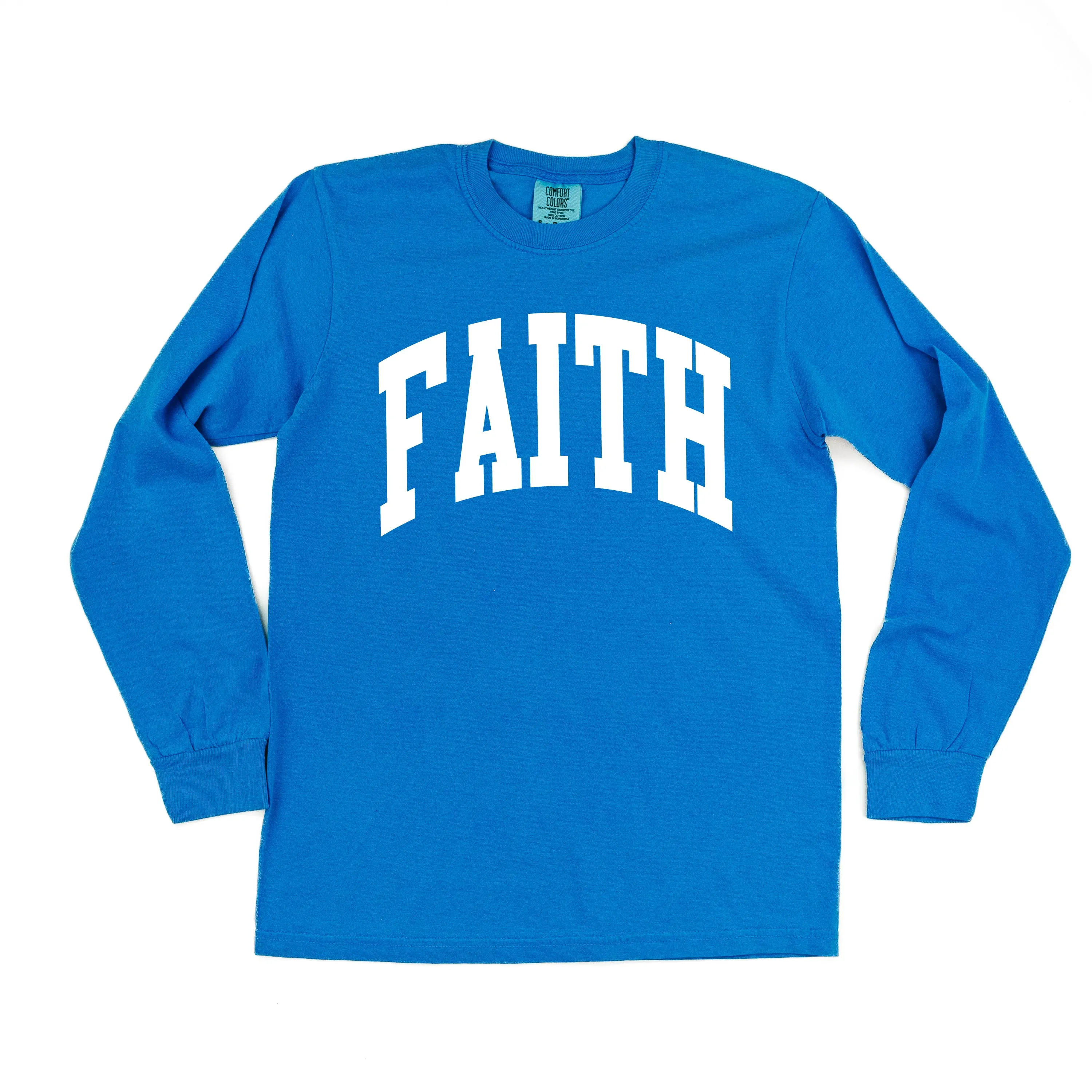 Arched FAITH - LONG SLEEVE COMFORT COLORS TEE