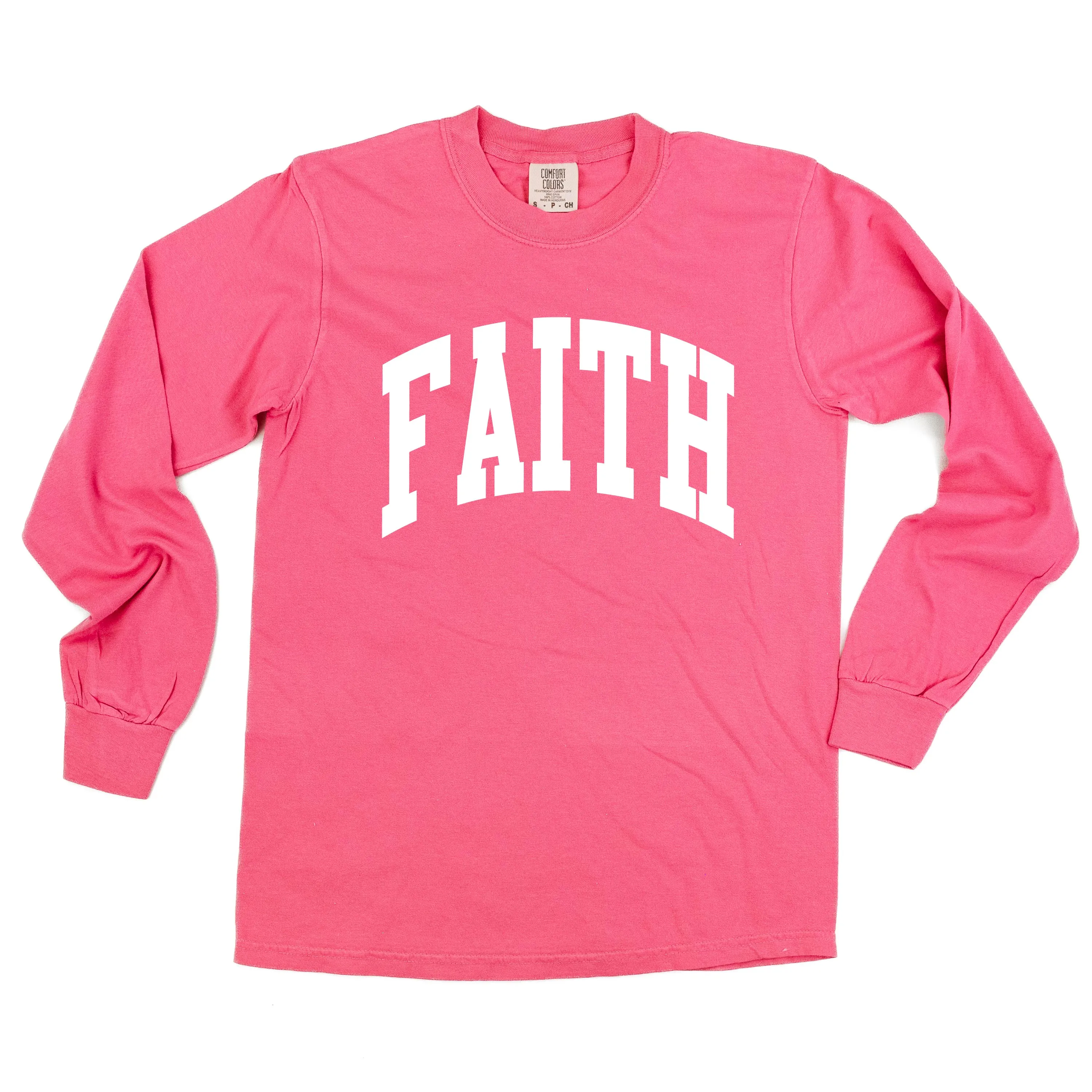 Arched FAITH - LONG SLEEVE COMFORT COLORS TEE