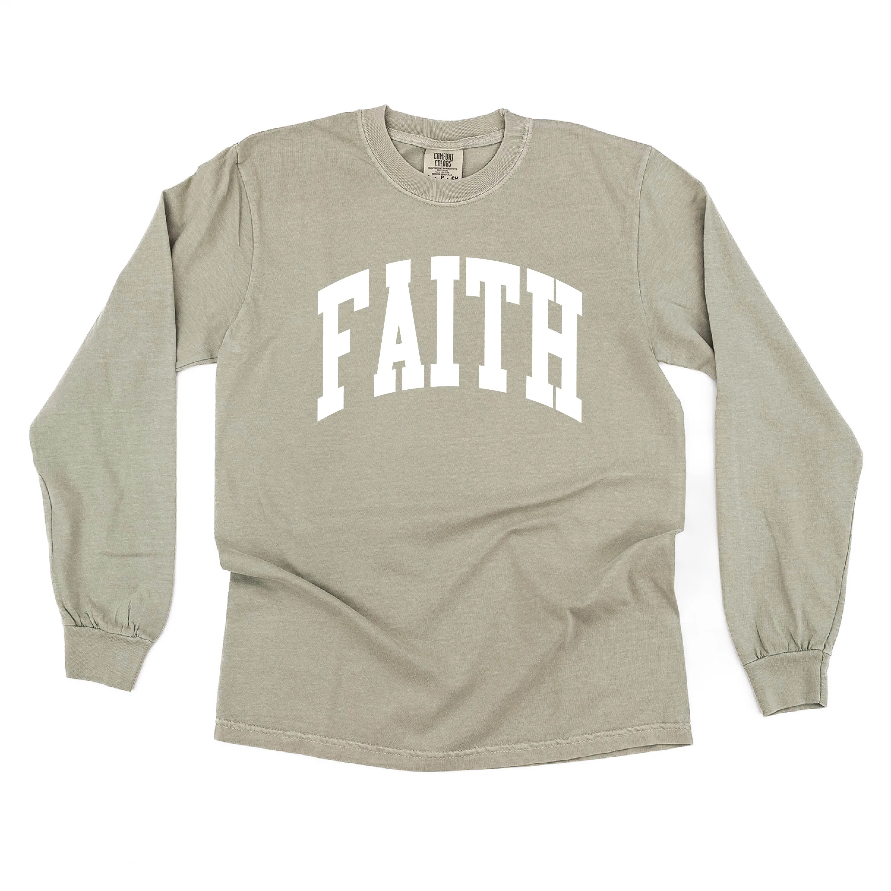 Arched FAITH - LONG SLEEVE COMFORT COLORS TEE