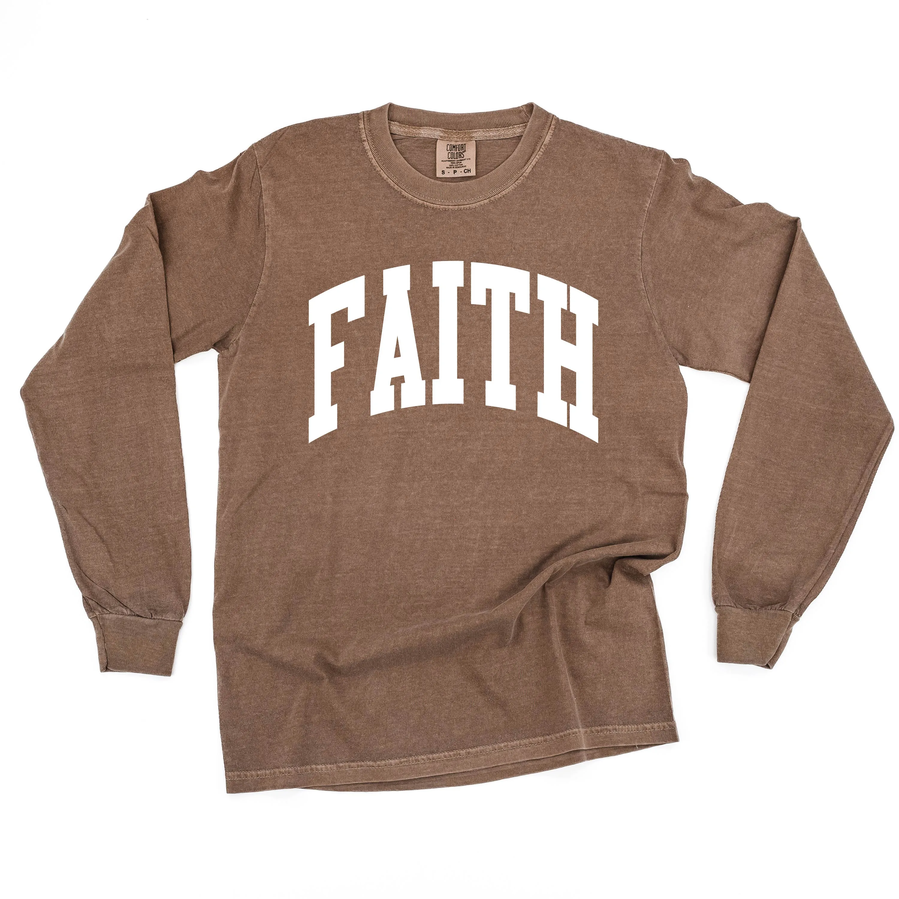 Arched FAITH - LONG SLEEVE COMFORT COLORS TEE