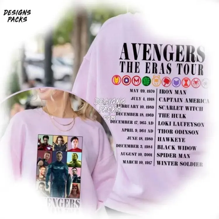 Avenger Assemble The Eras Tour Avengers The Eras Tour PNG Design