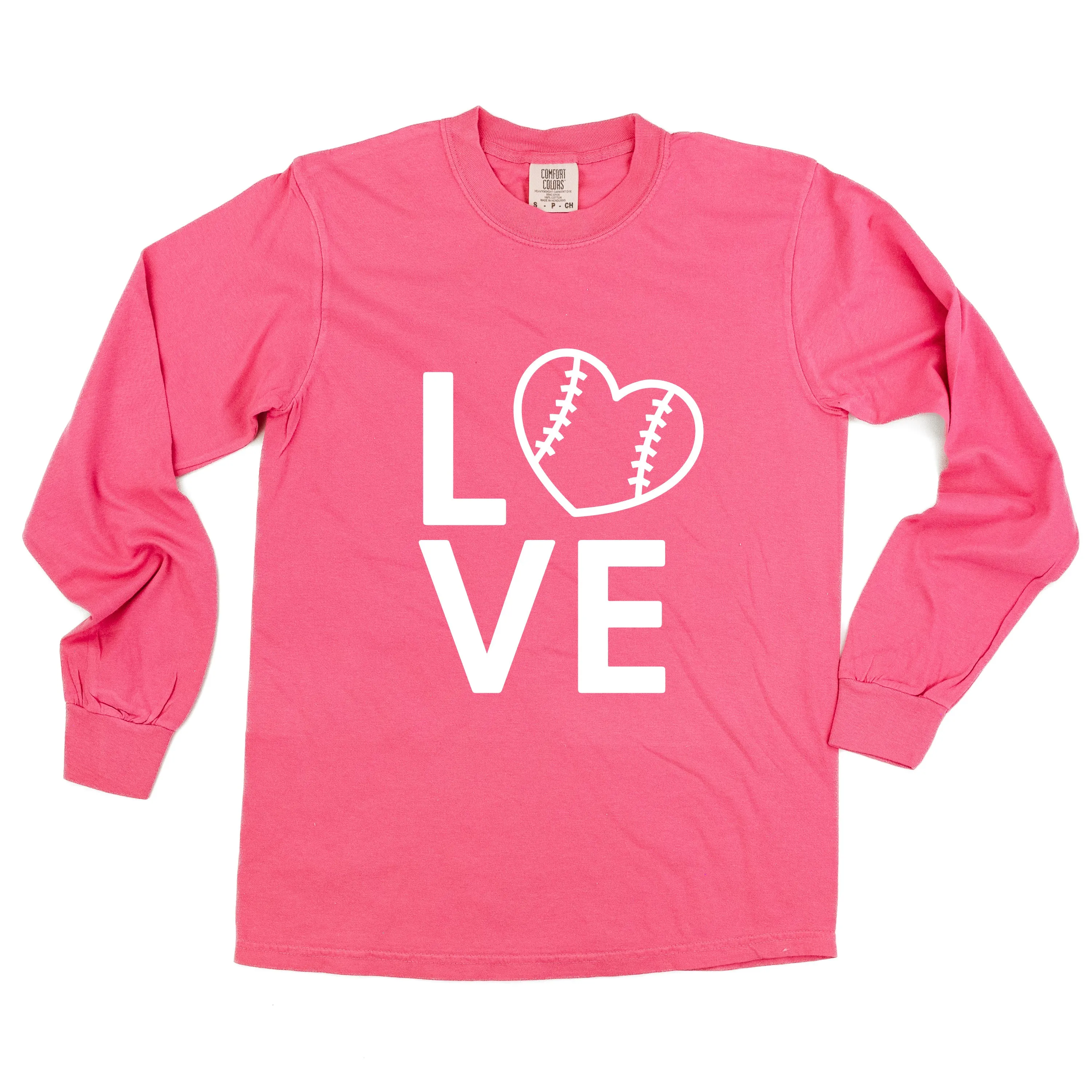 Baseball Love - LONG SLEEVE COMFORT COLORS TEE