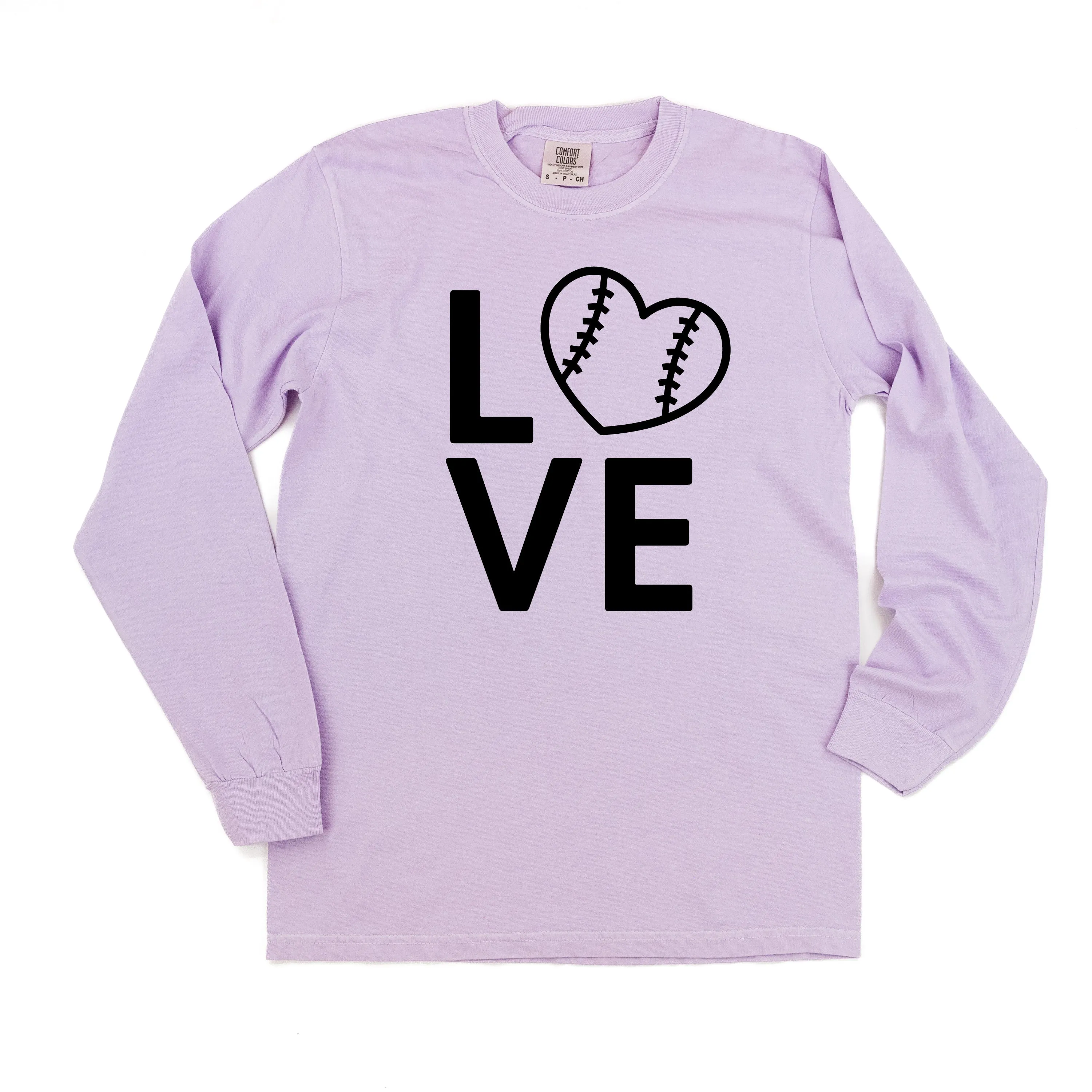 Baseball Love - LONG SLEEVE COMFORT COLORS TEE