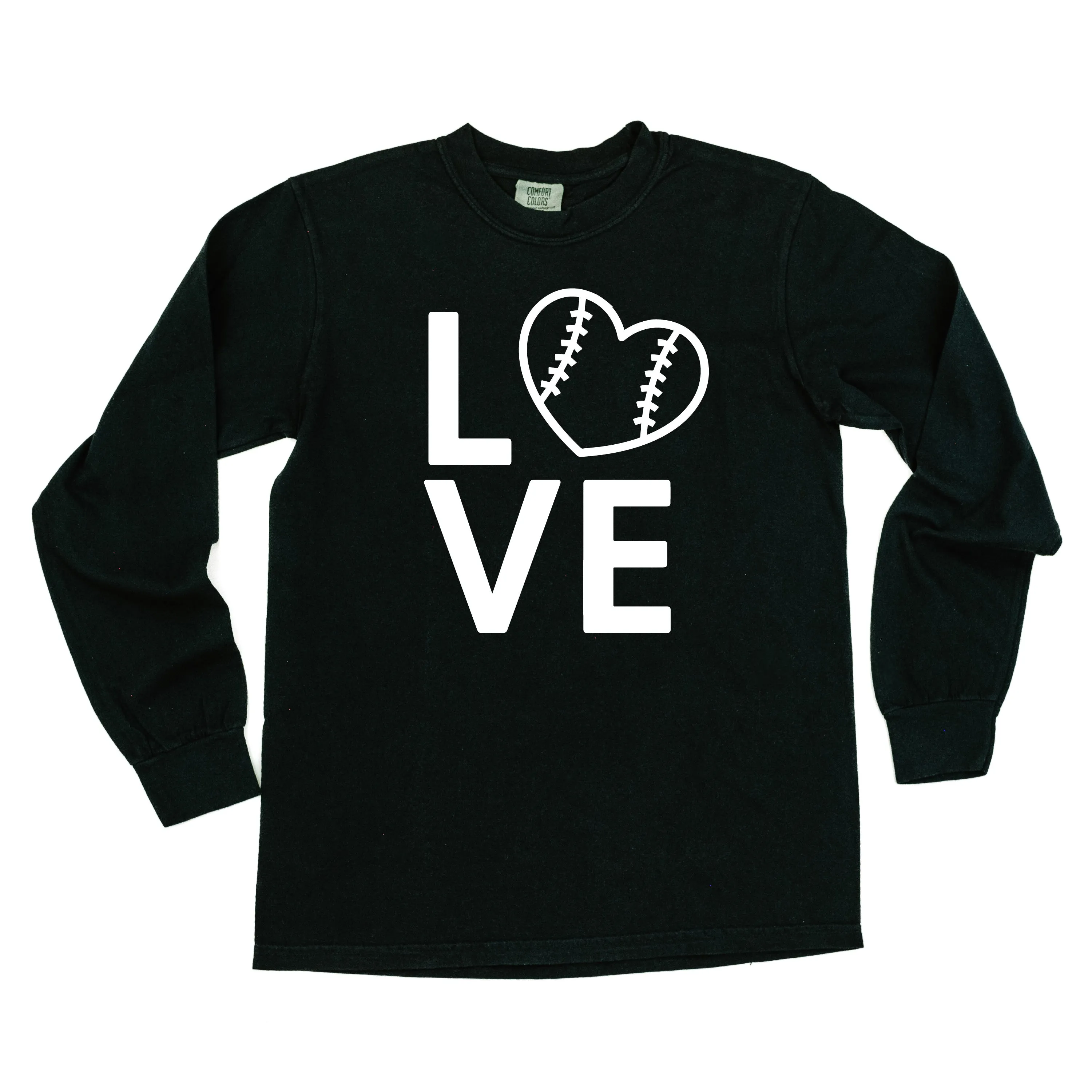 Baseball Love - LONG SLEEVE COMFORT COLORS TEE