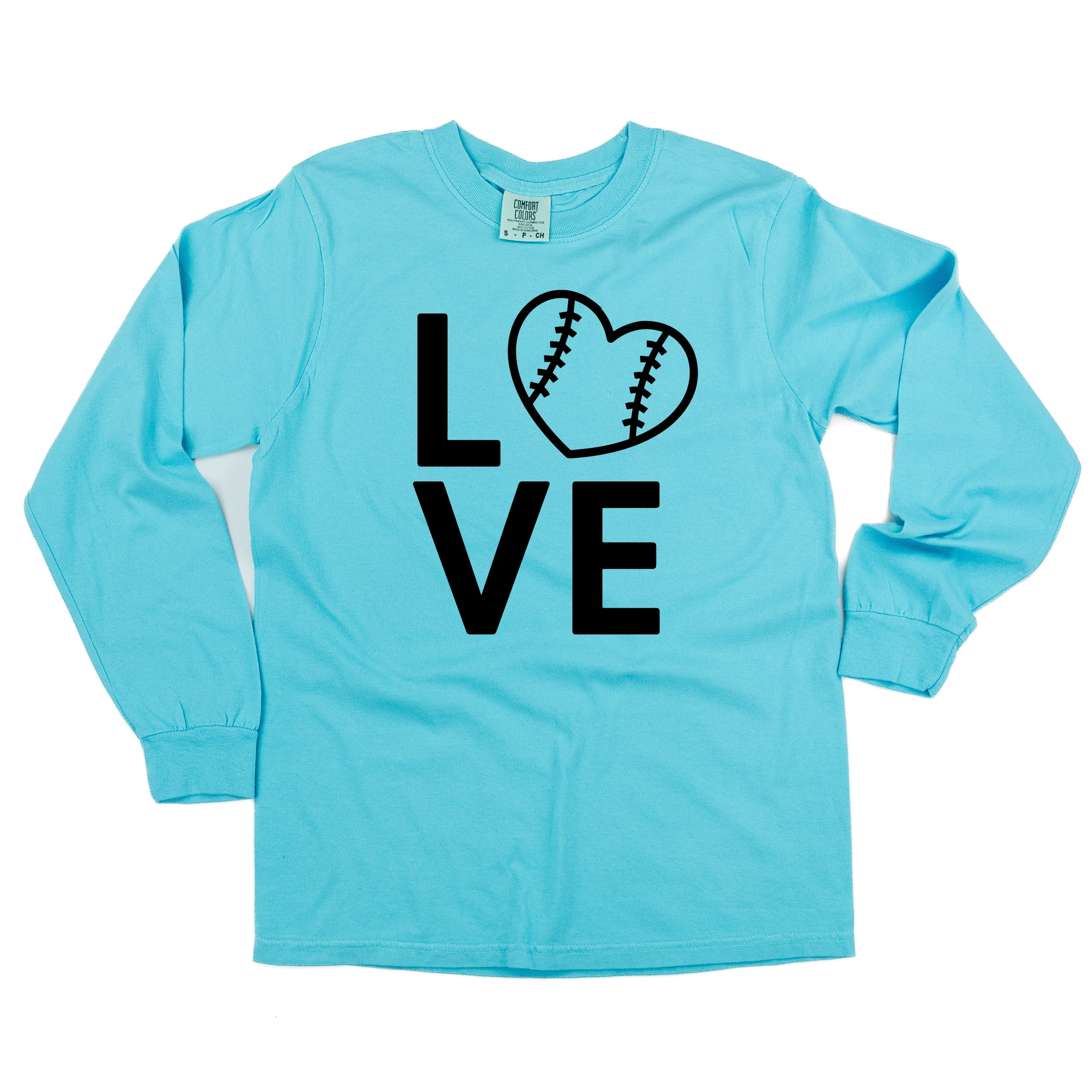 Baseball Love - LONG SLEEVE COMFORT COLORS TEE