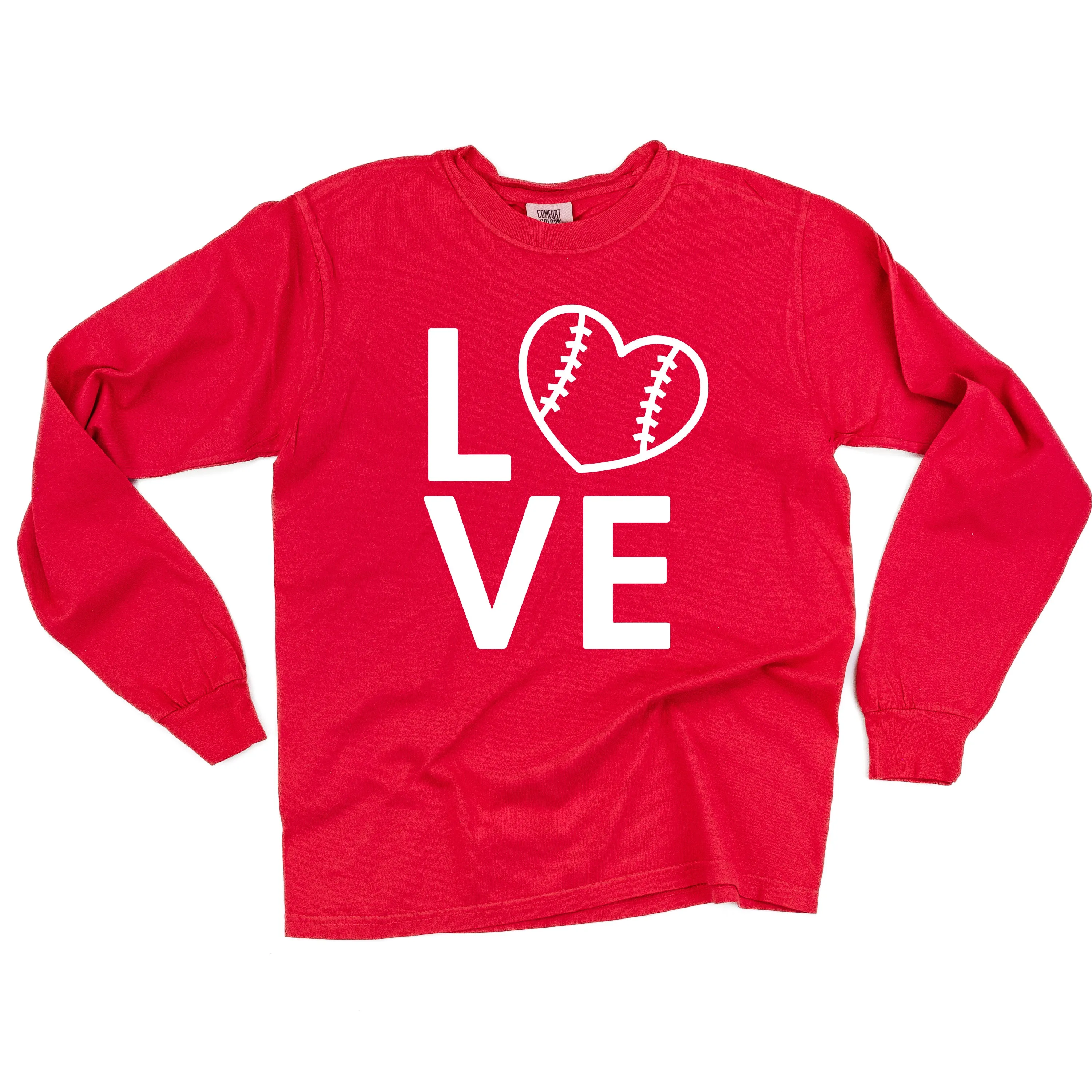 Baseball Love - LONG SLEEVE COMFORT COLORS TEE