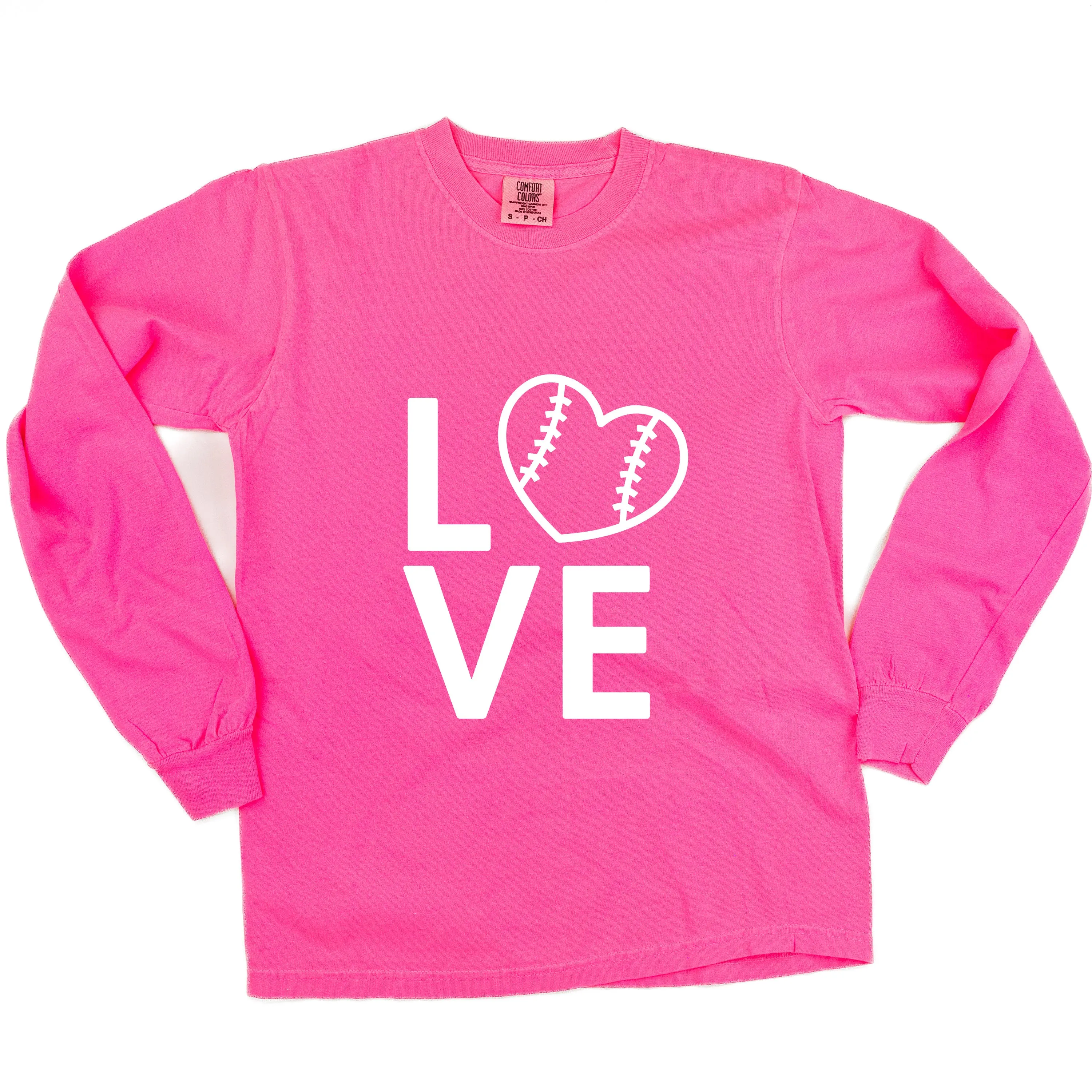 Baseball Love - LONG SLEEVE COMFORT COLORS TEE