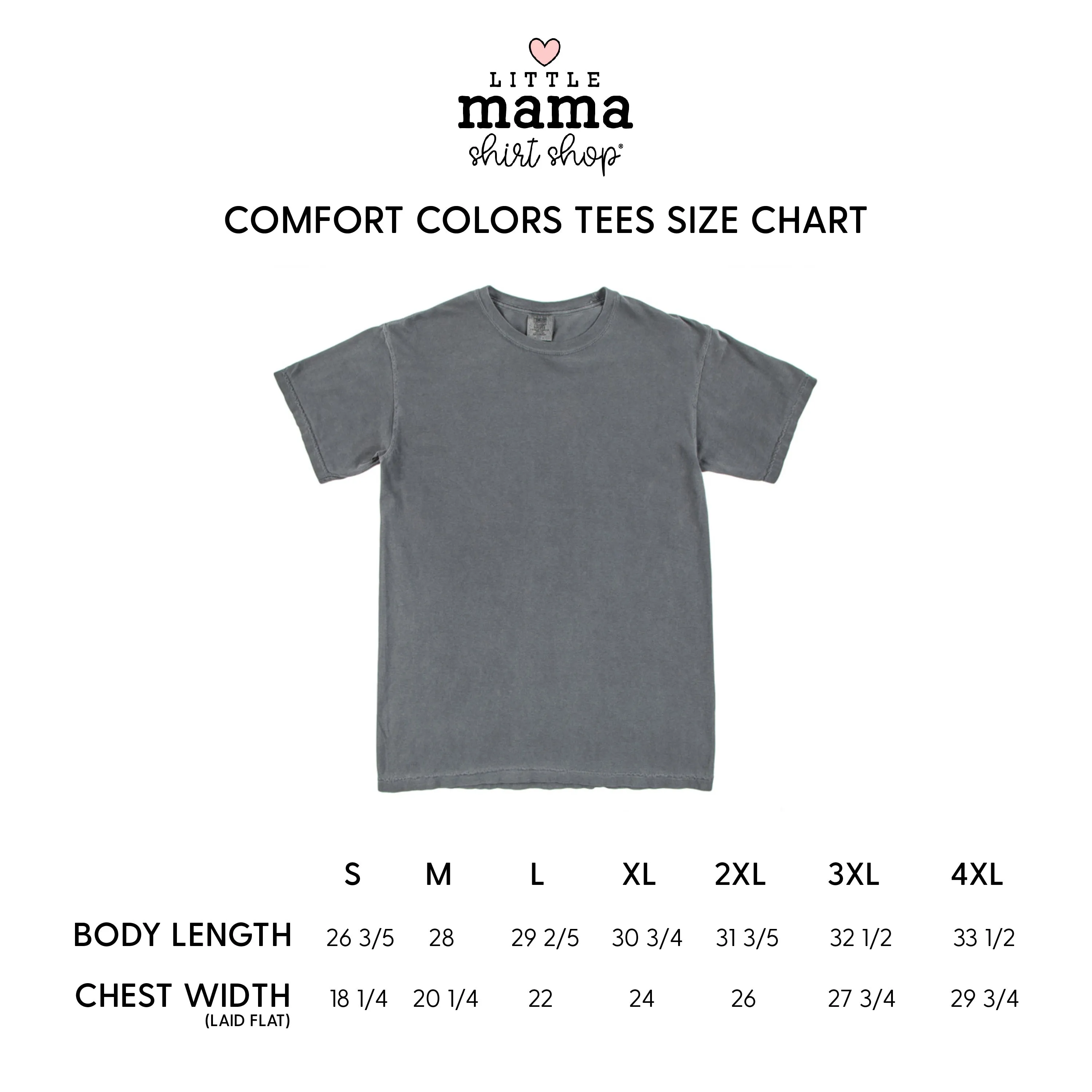 Block Font Checkers - MAMA - SHORT SLEEVE COMFORT COLORS TEE