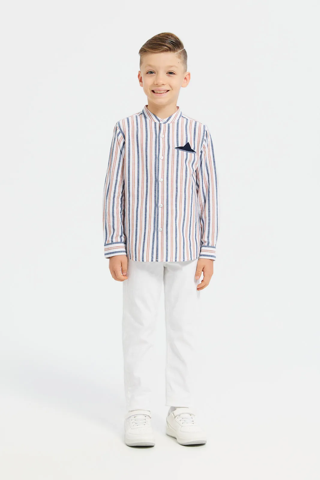 Boys Assorted Long Sleeve Stripe Shirt