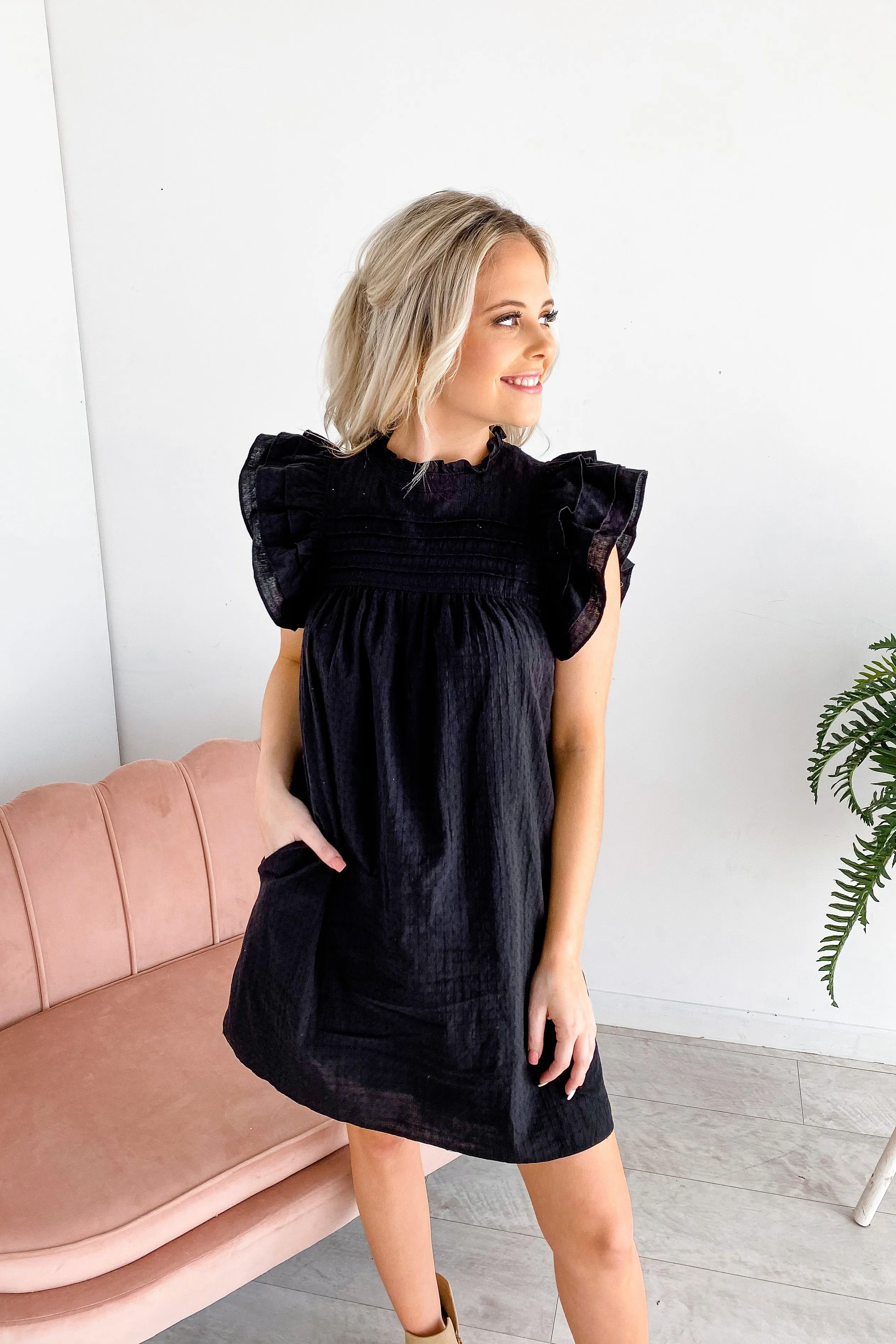 Brittany Flutter Sleeve Dress