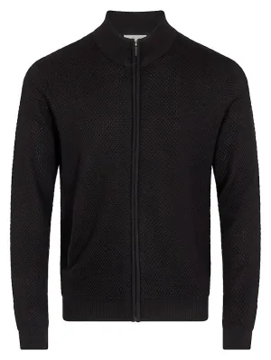 Bruun & Stengade Full Zip Sweater, Black