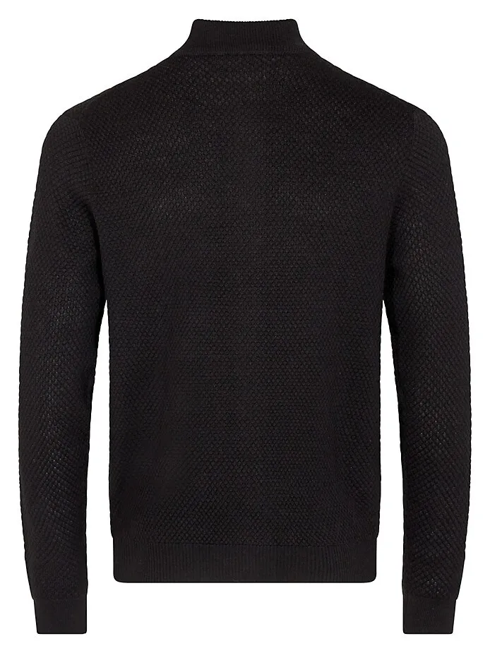 Bruun & Stengade Full Zip Sweater, Black