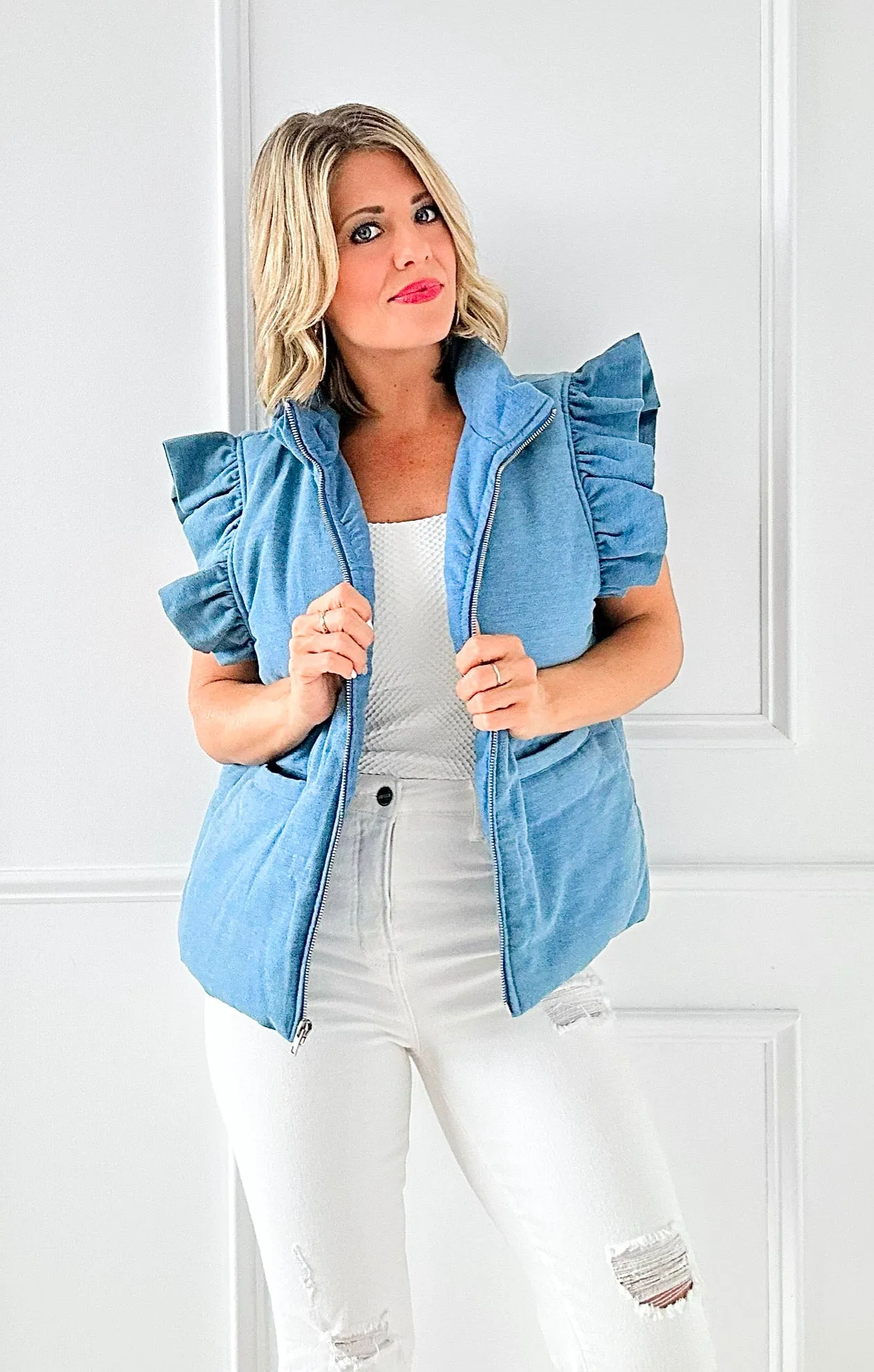 Chic Cascade Puffer Vest