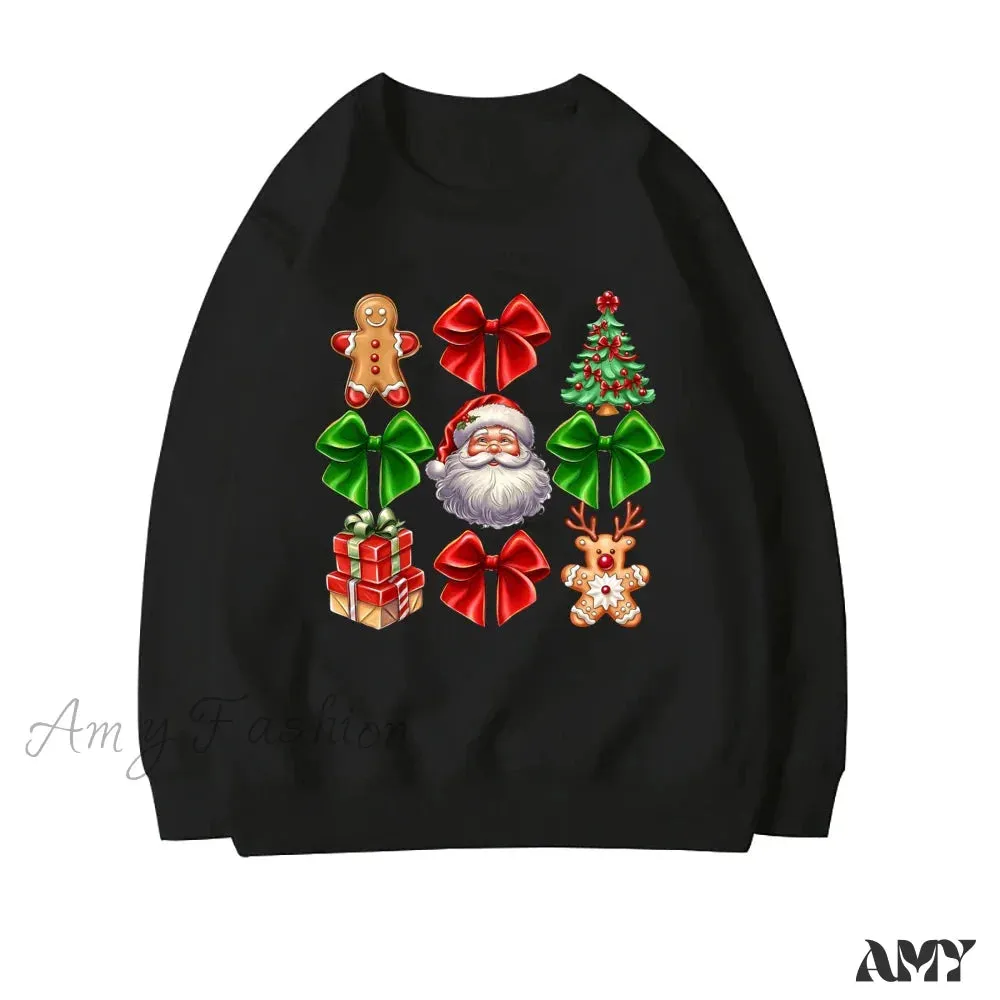 Coquette Christmas Santa Sweatshirt - Holiday Hoodie