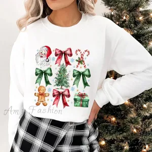 Coquette Christmas Santa Sweatshirt - Holiday Hoodie