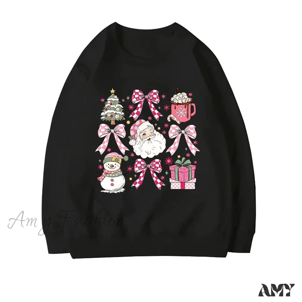 Coquette Christmas Santa Sweatshirt - Holiday Hoodie