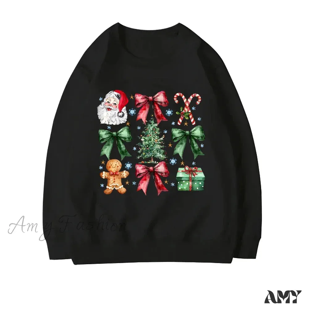 Coquette Christmas Santa Sweatshirt - Holiday Hoodie