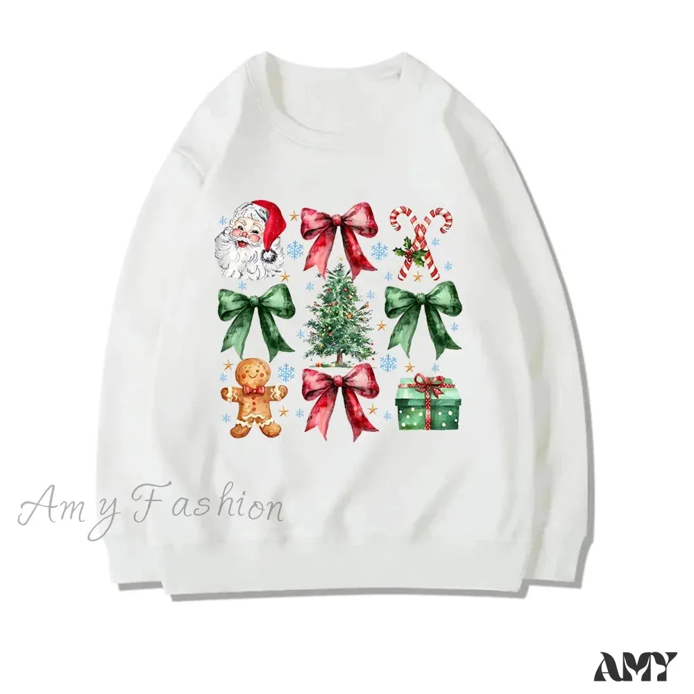 Coquette Christmas Santa Sweatshirt - Holiday Hoodie