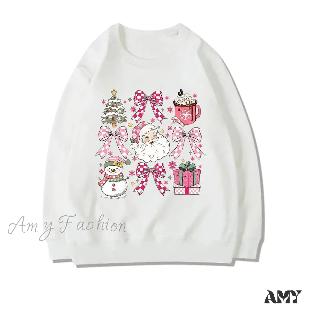 Coquette Christmas Santa Sweatshirt - Holiday Hoodie