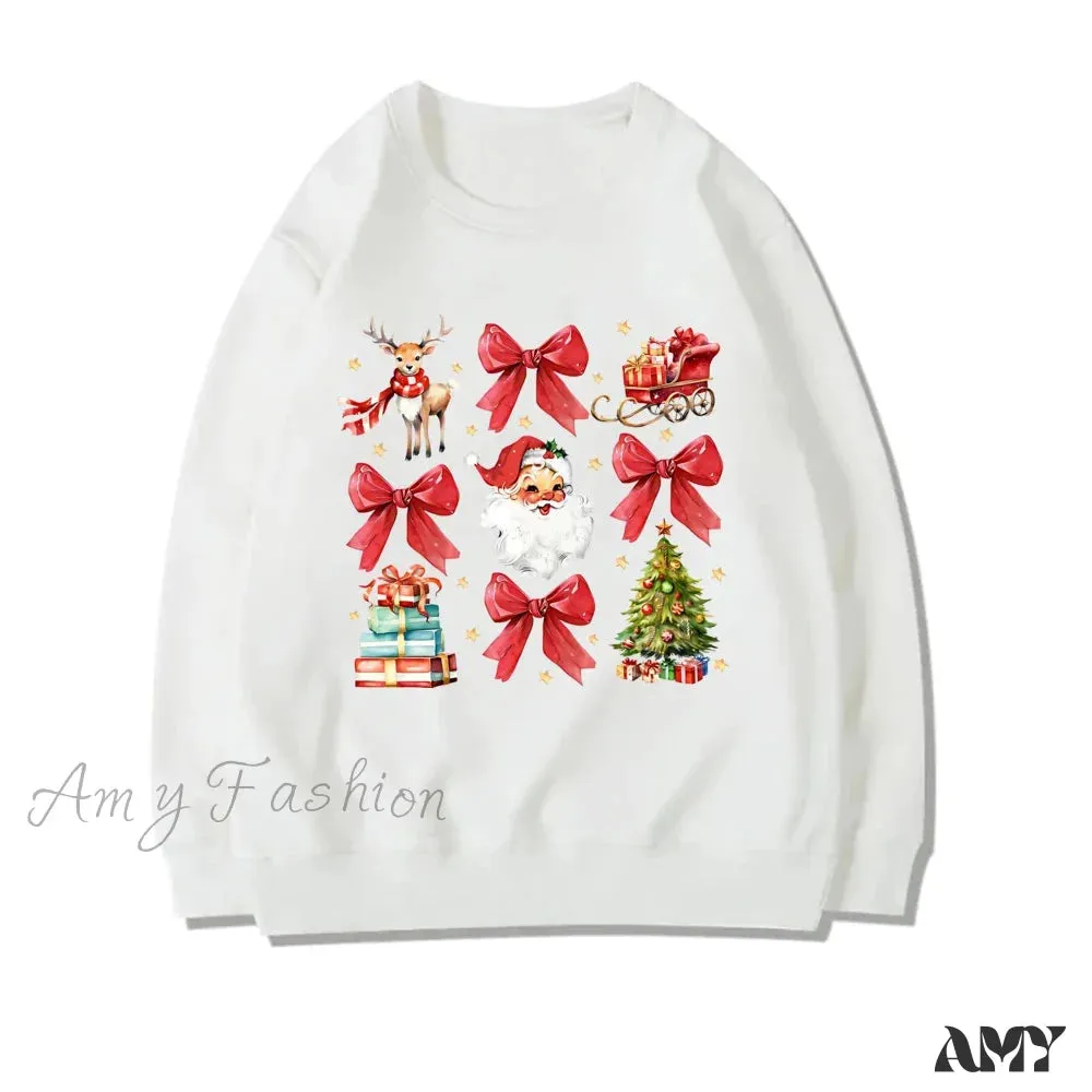 Coquette Christmas Santa Sweatshirt - Holiday Hoodie