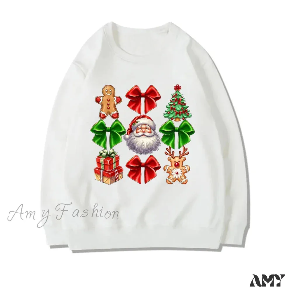 Coquette Christmas Santa Sweatshirt - Holiday Hoodie