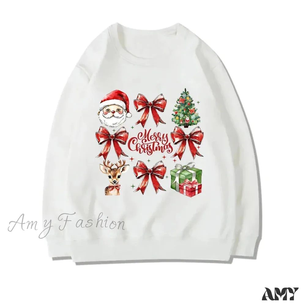 Coquette Christmas Santa Sweatshirt - Holiday Hoodie