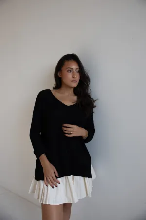 Cozy Chic Knit Sweater in Black