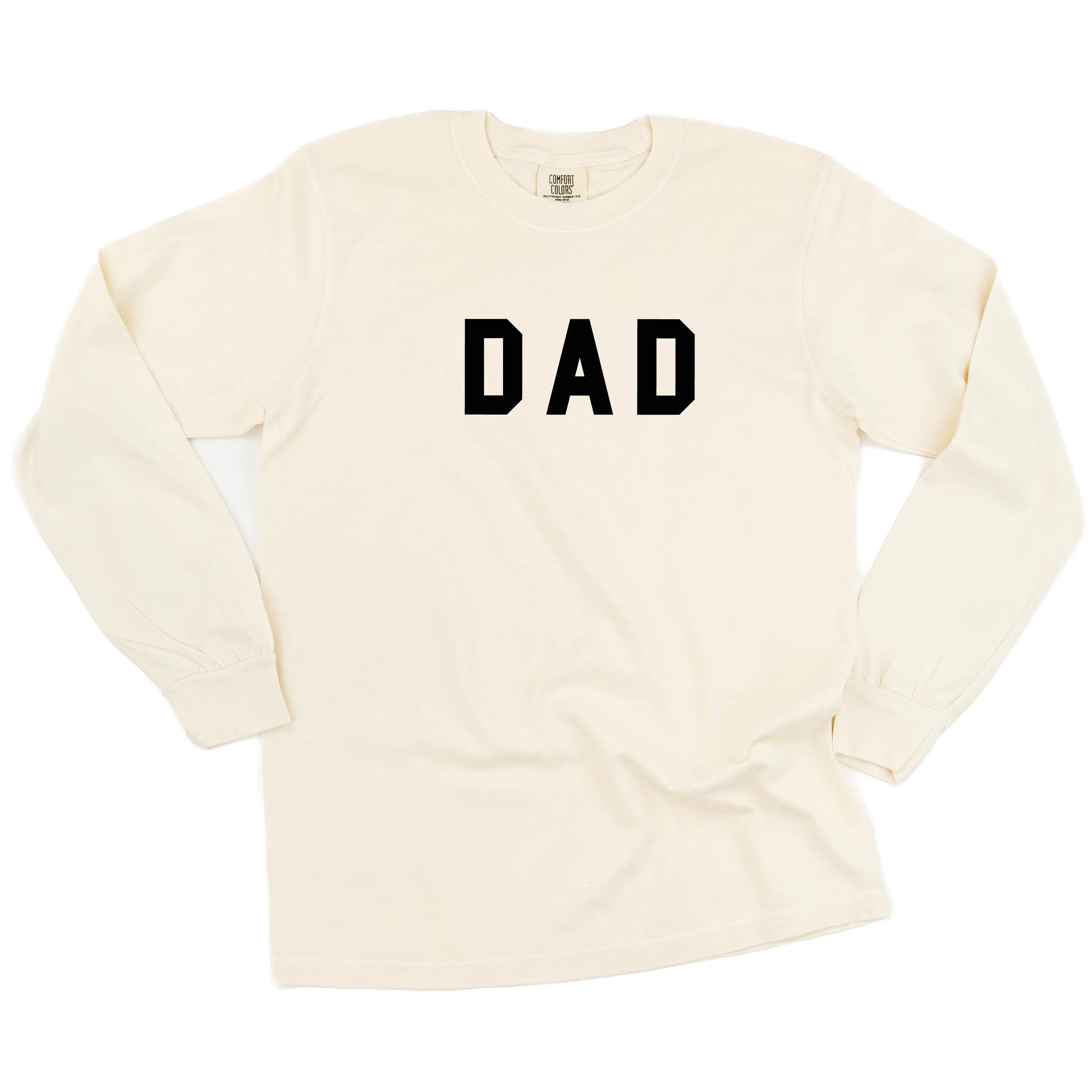 DAD - Standard Block Font - LONG SLEEVE COMFORT COLORS TEE