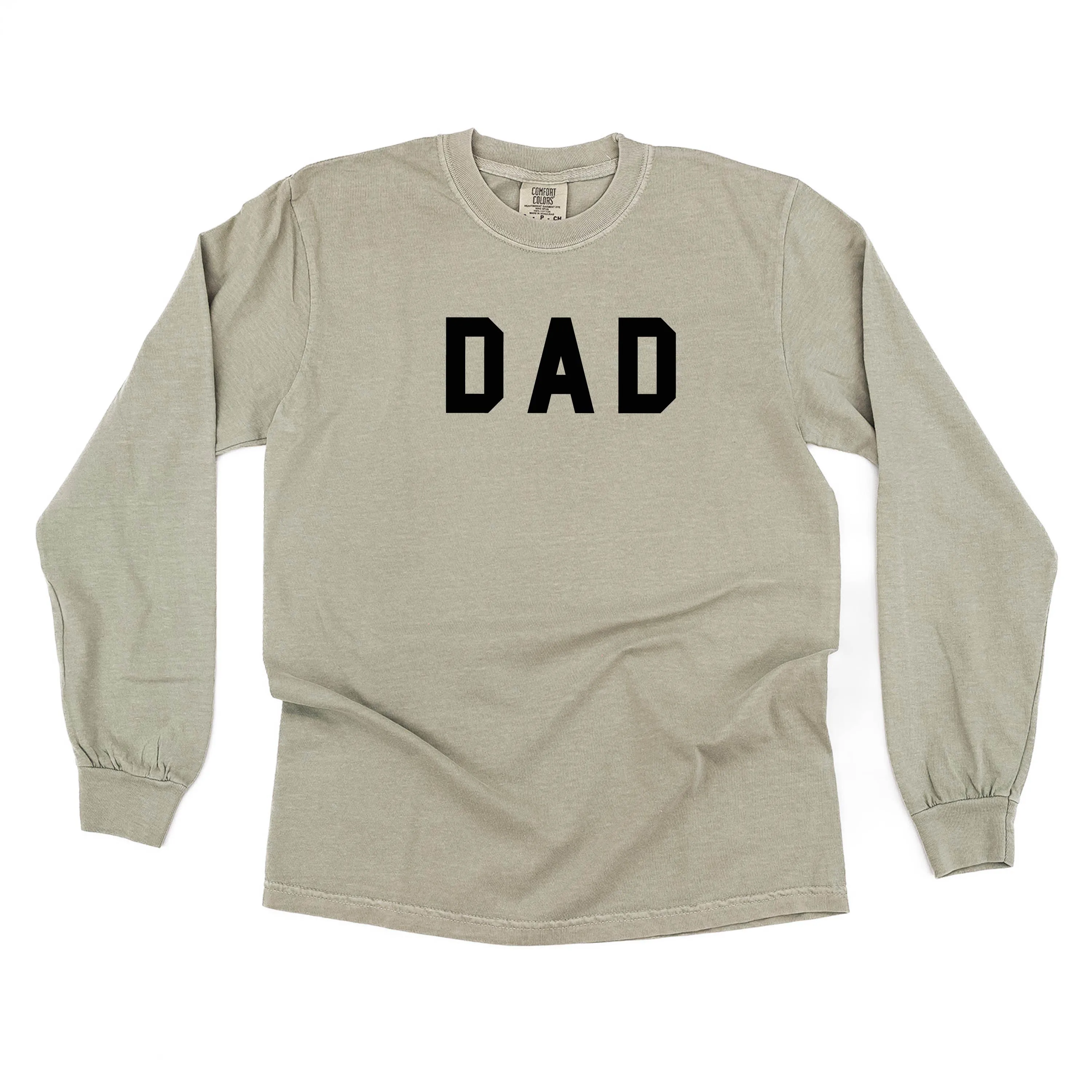 DAD - Standard Block Font - LONG SLEEVE COMFORT COLORS TEE