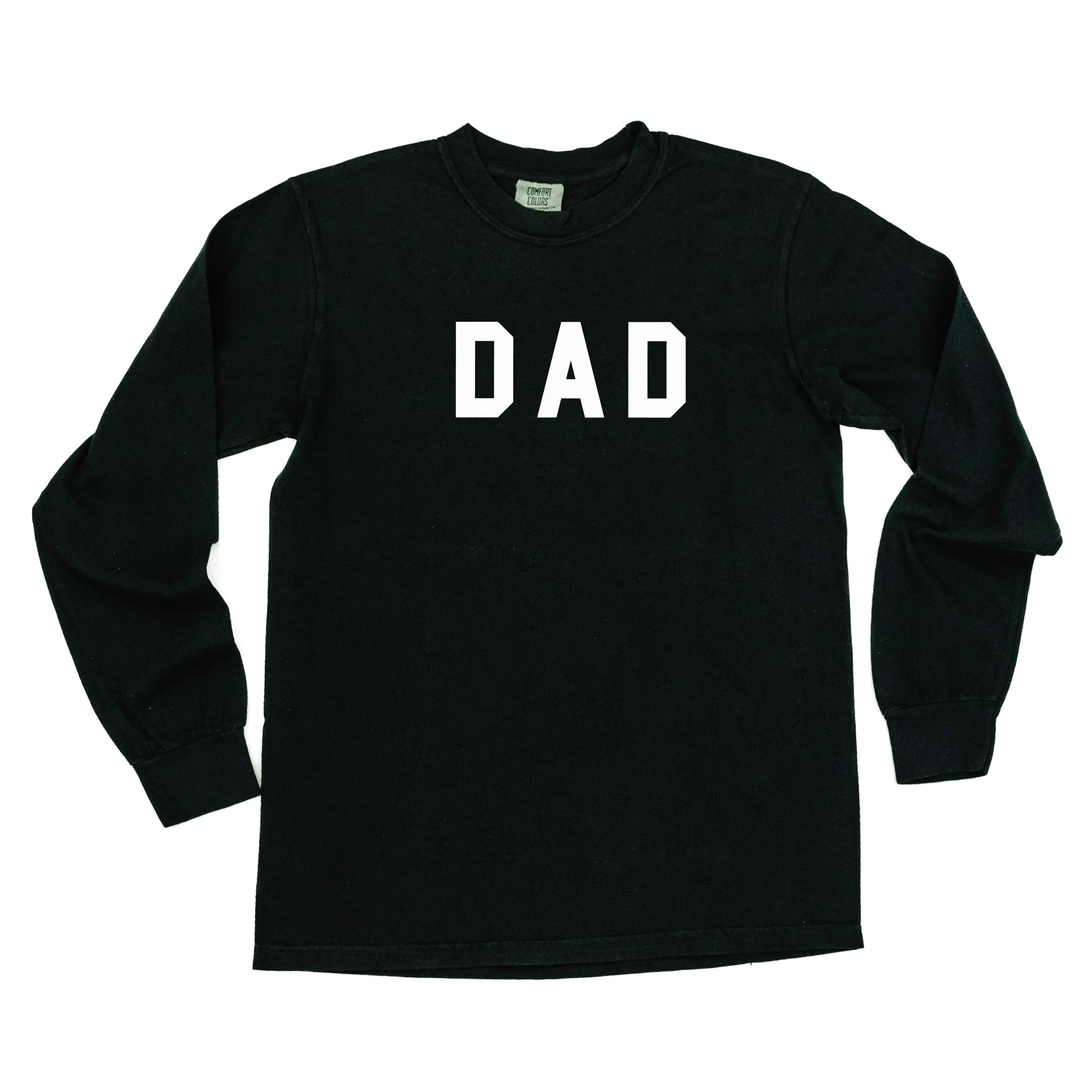 DAD - Standard Block Font - LONG SLEEVE COMFORT COLORS TEE