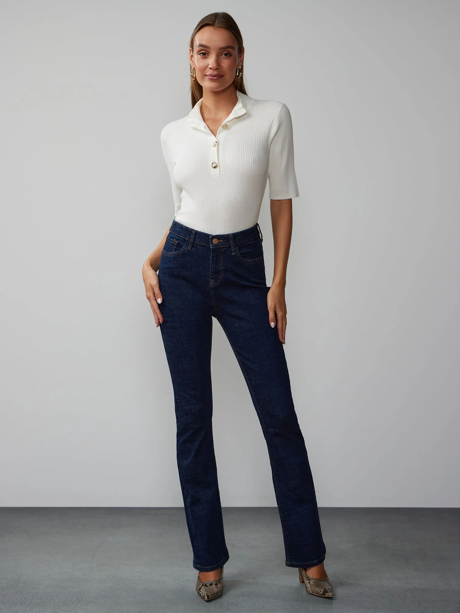 Essential High Rise Bootcut Jeans