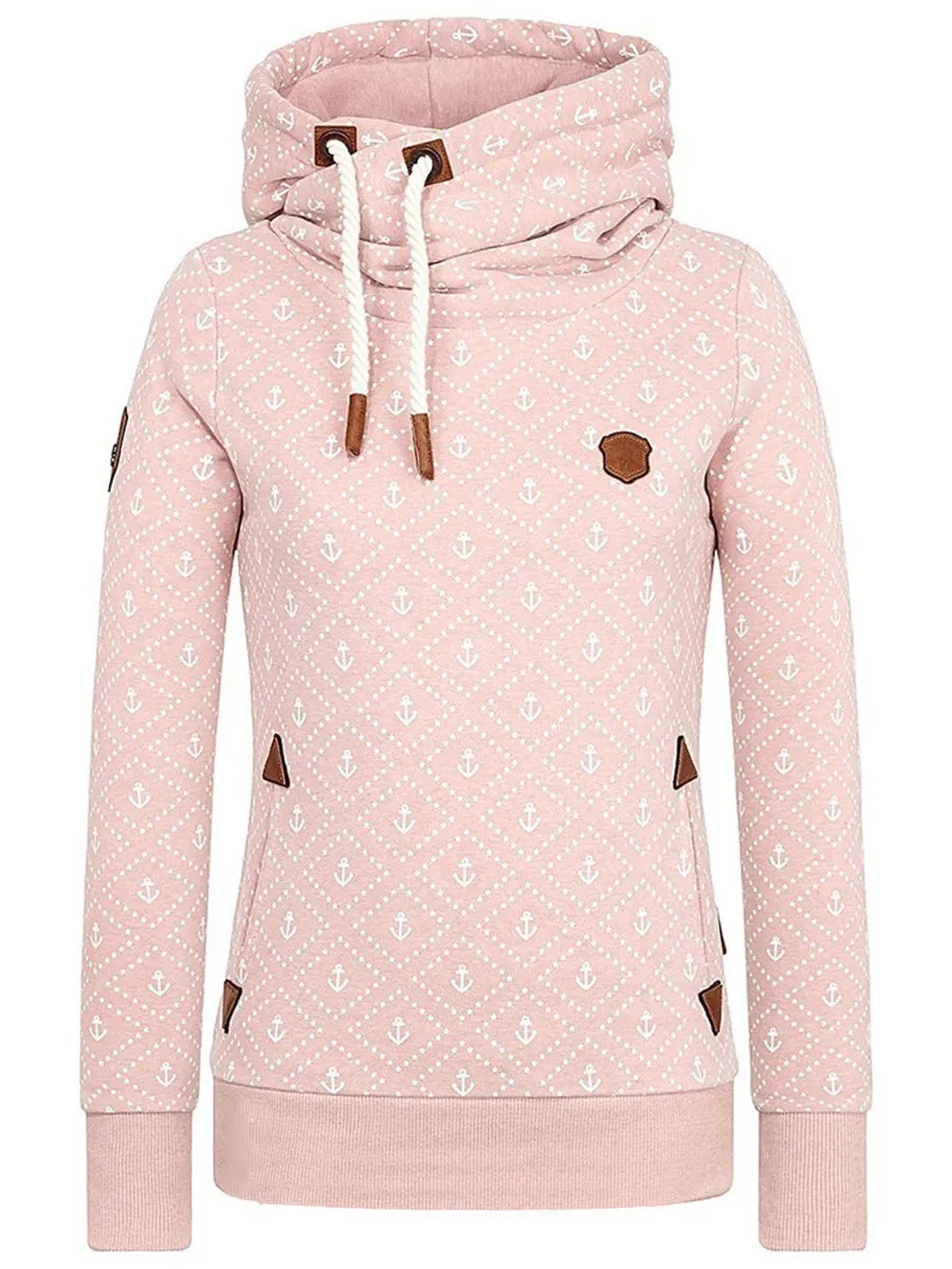 Fashion Casual Printed Hooded Sweatshirt