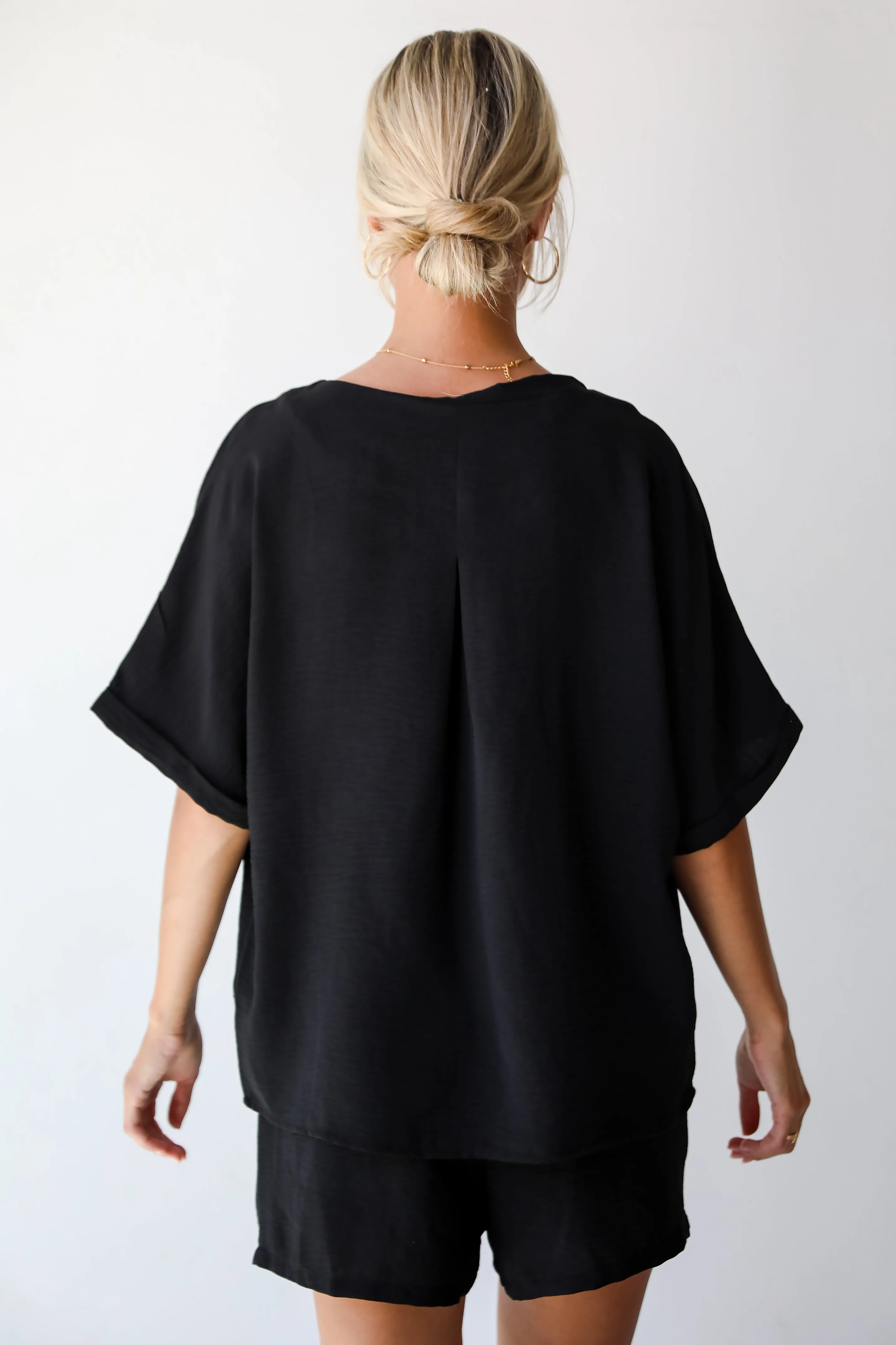 FINAL SALE - Unforgettable Beauty Black Blouse - DU DEAL