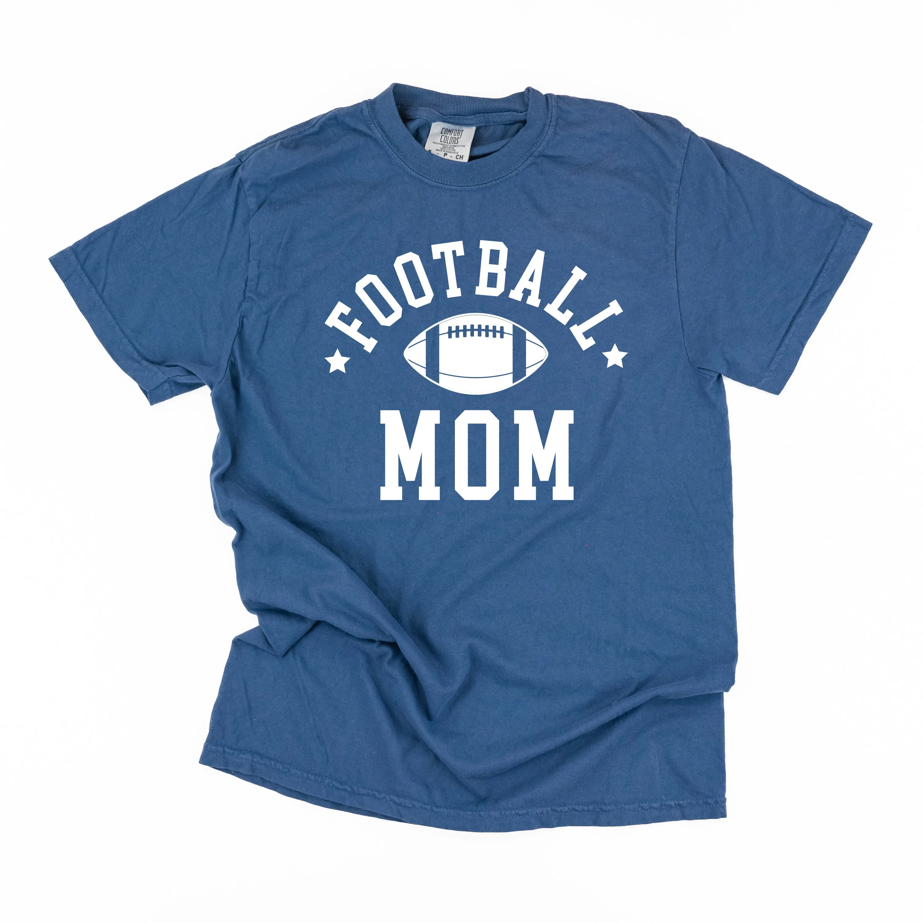 Football Mom (Stars) - SHORT SLEEVE COMFORT COLORS TEE