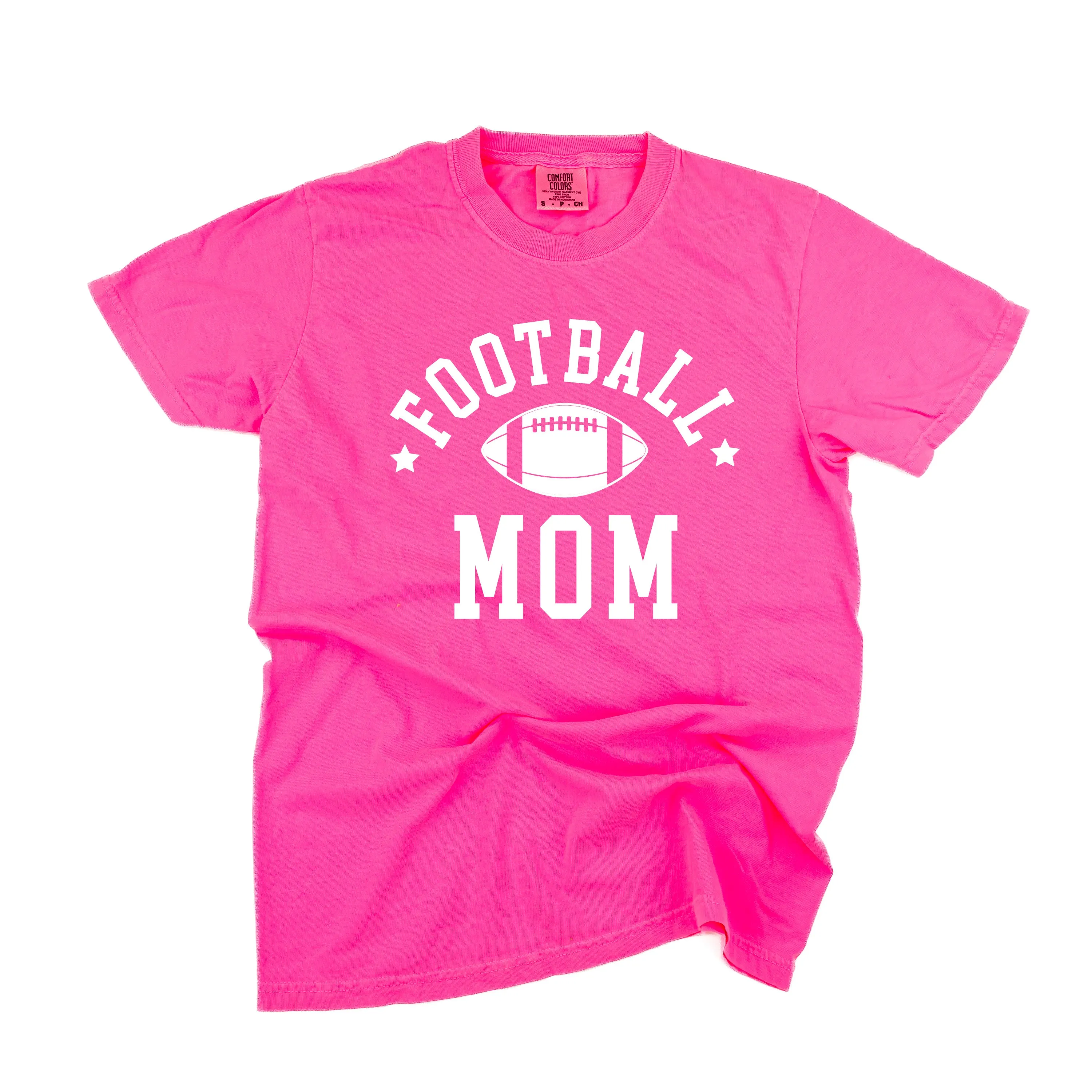 Football Mom (Stars) - SHORT SLEEVE COMFORT COLORS TEE