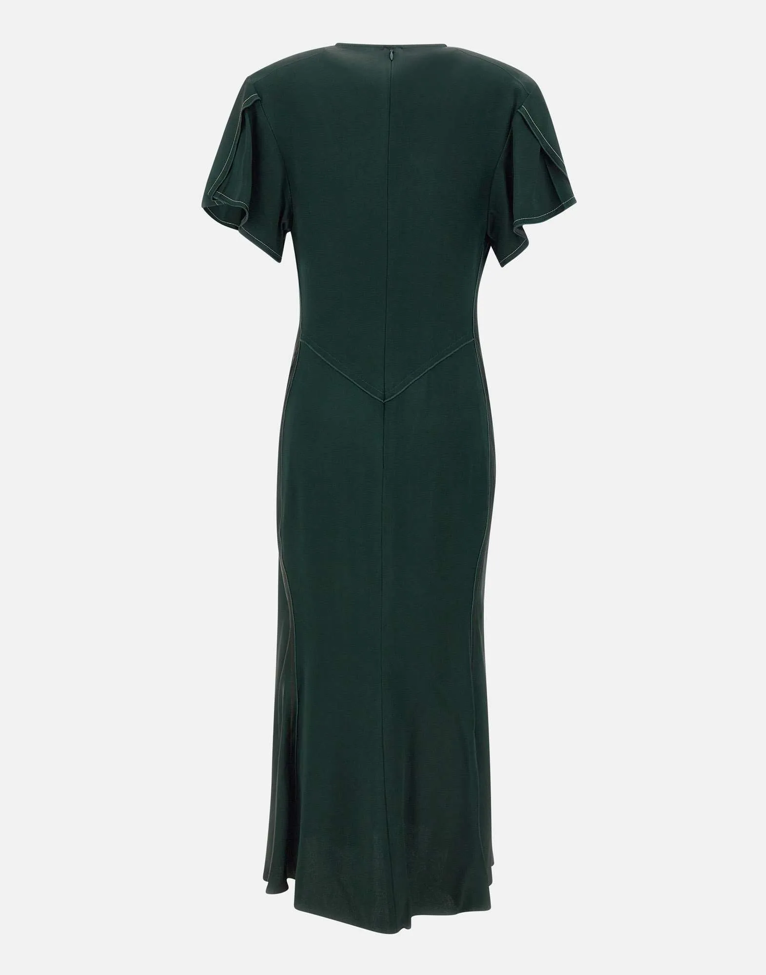 Forest Green Crepe Satin Dress