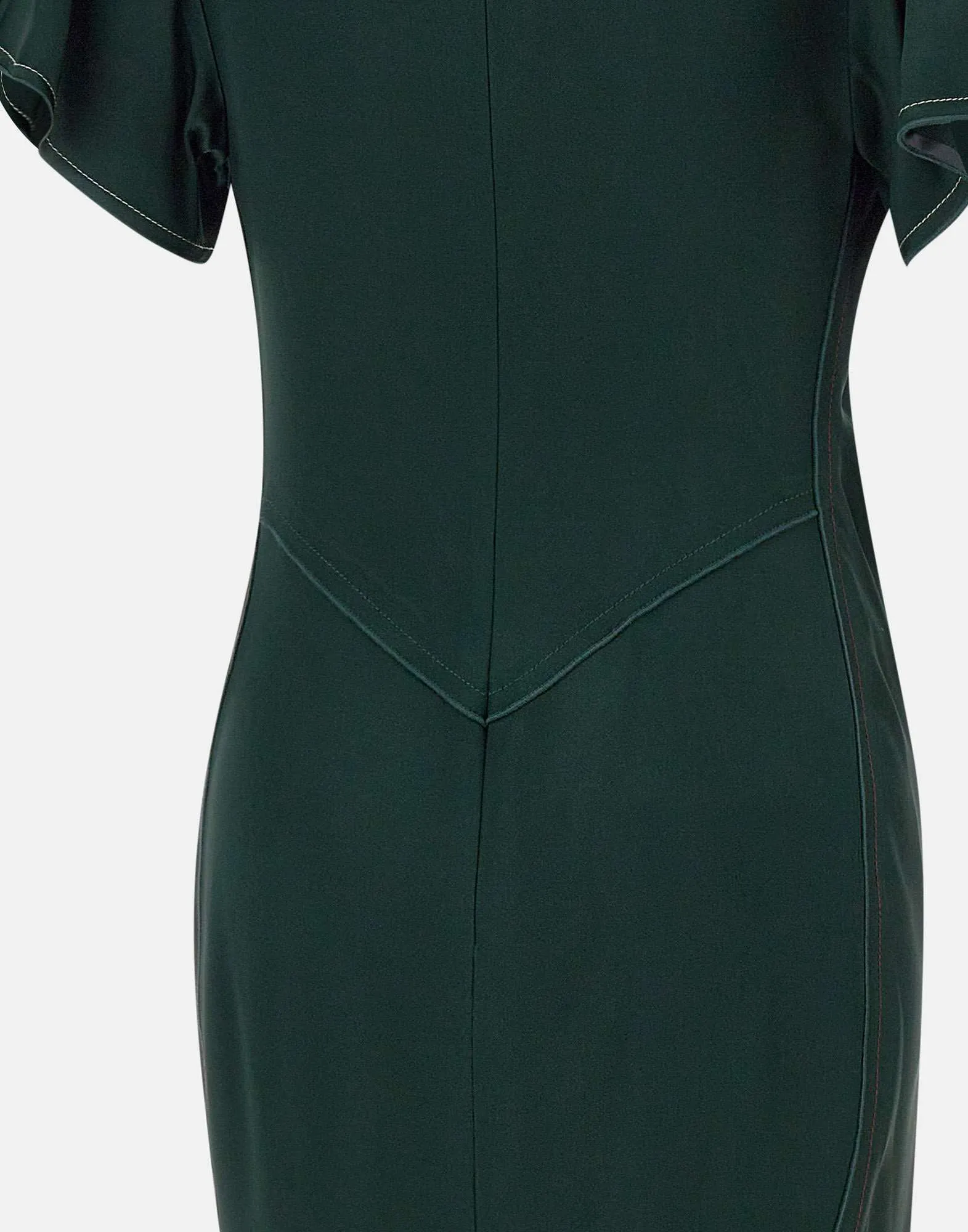 Forest Green Crepe Satin Dress