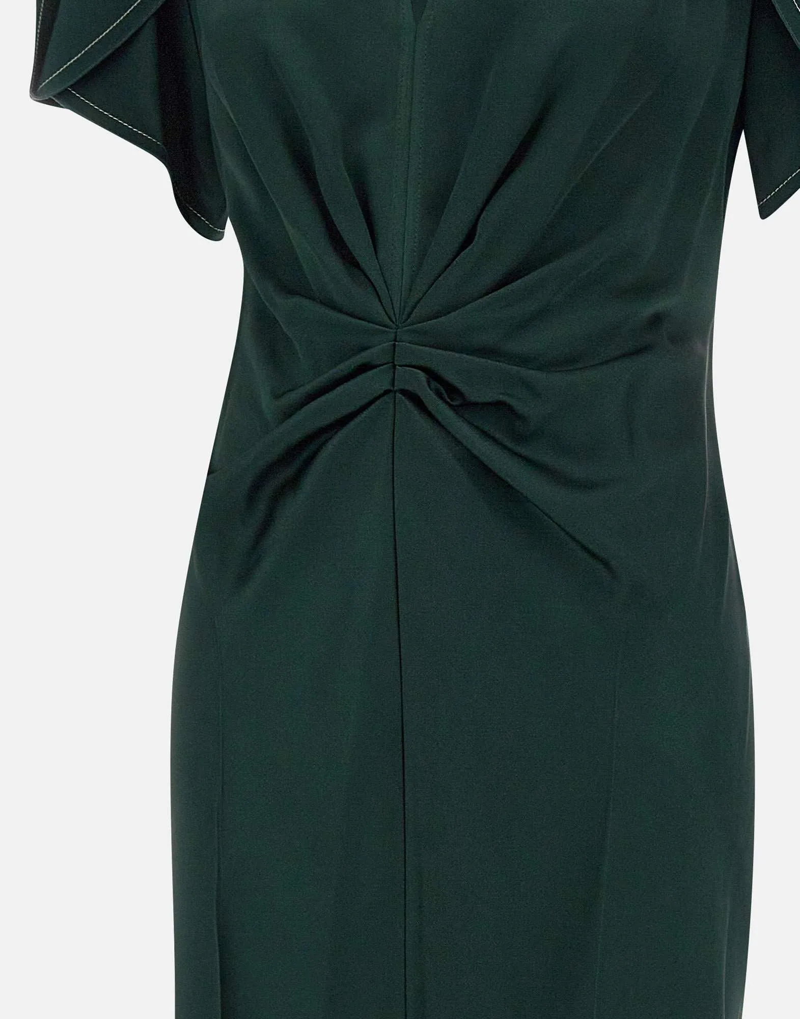 Forest Green Crepe Satin Dress