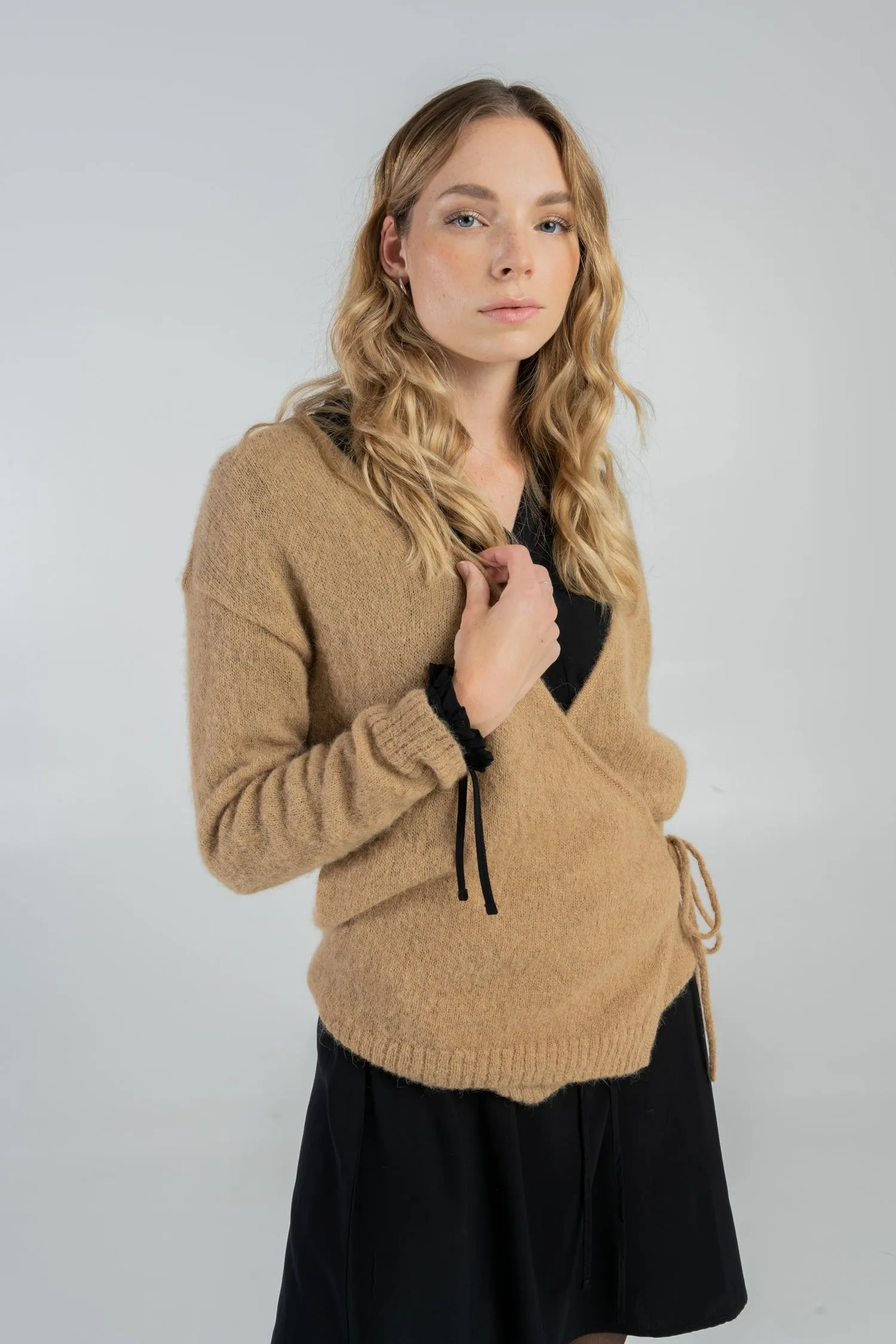 Freda Alpaca Wool Cardican Brown